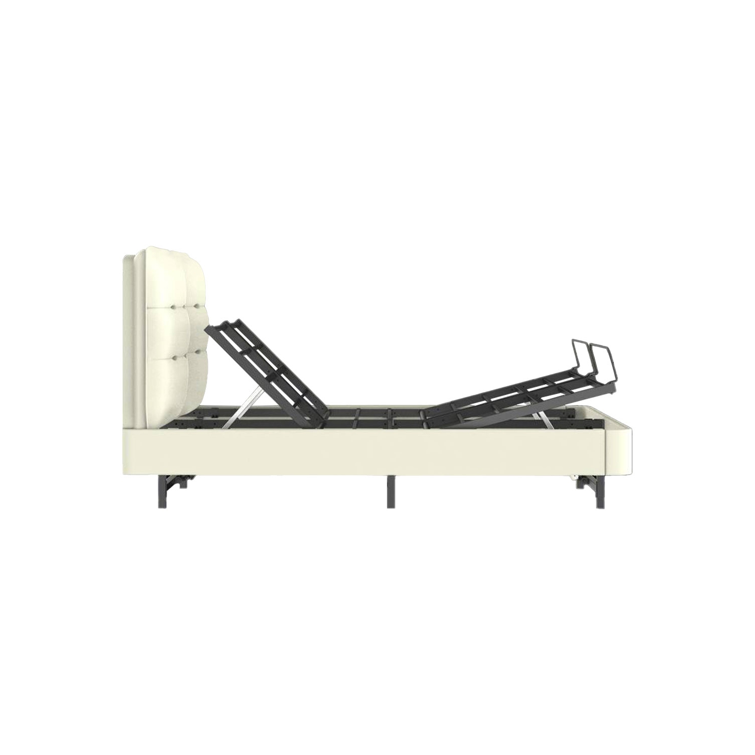MotionGrey - Queen Adjustable Electric Bed Frame – Carbon Steel Base with Wired Remote Control – Adjustable Head & Foot Positions – Supports Up to