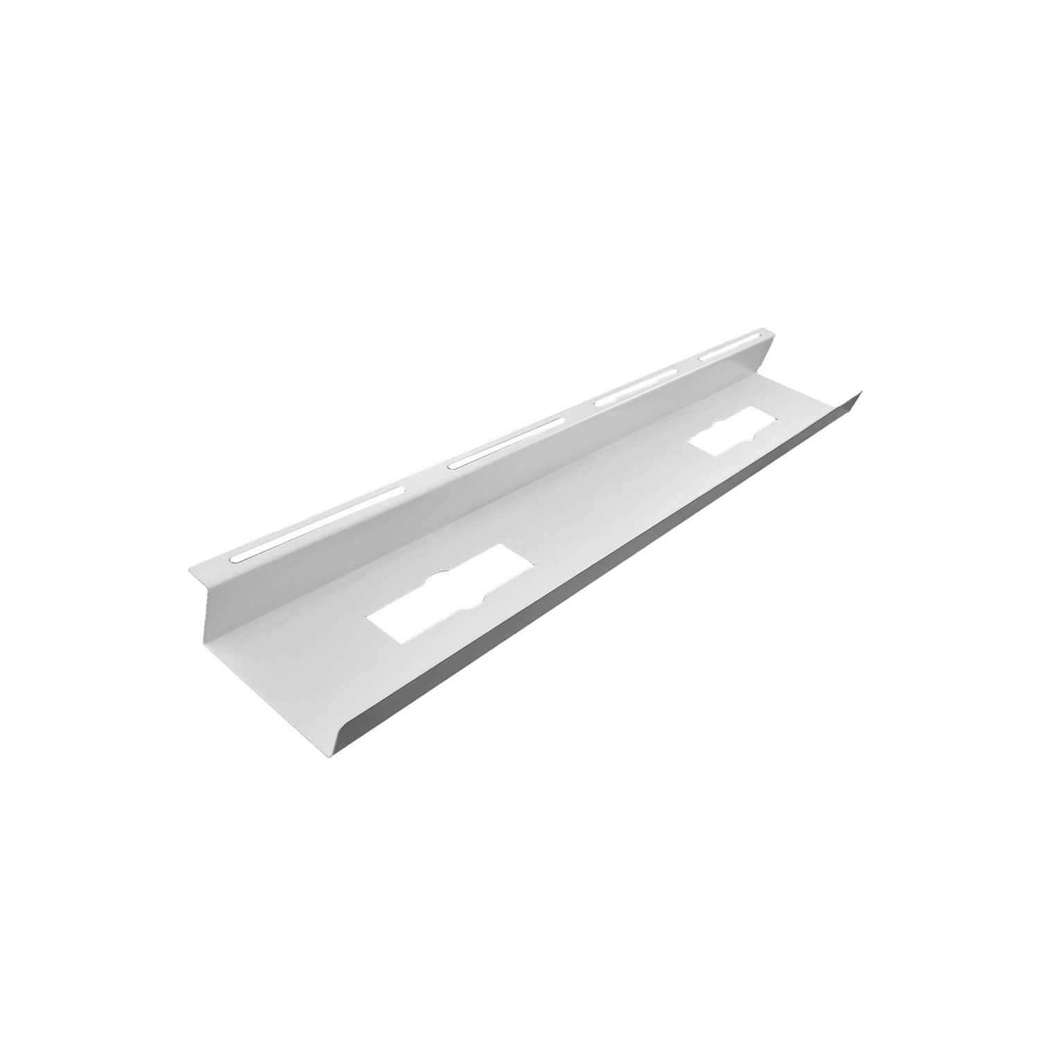 MotionGrey Under Desk Cord Management Cable Tray Organizer for Work Computer Tables, Home and Office Sit-Stand Desks - White Color