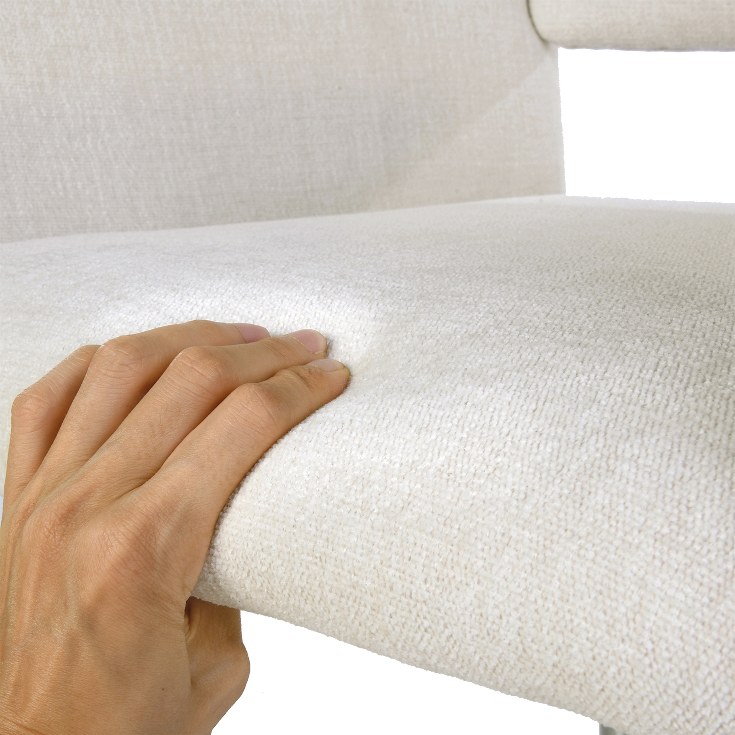 Homy Casa Home Office Chair - Fabric Upholstered Rolling Chair Height Adjustable Swivel Vanity Chair for Office Bedroom Vanity Room, Beige Chenille