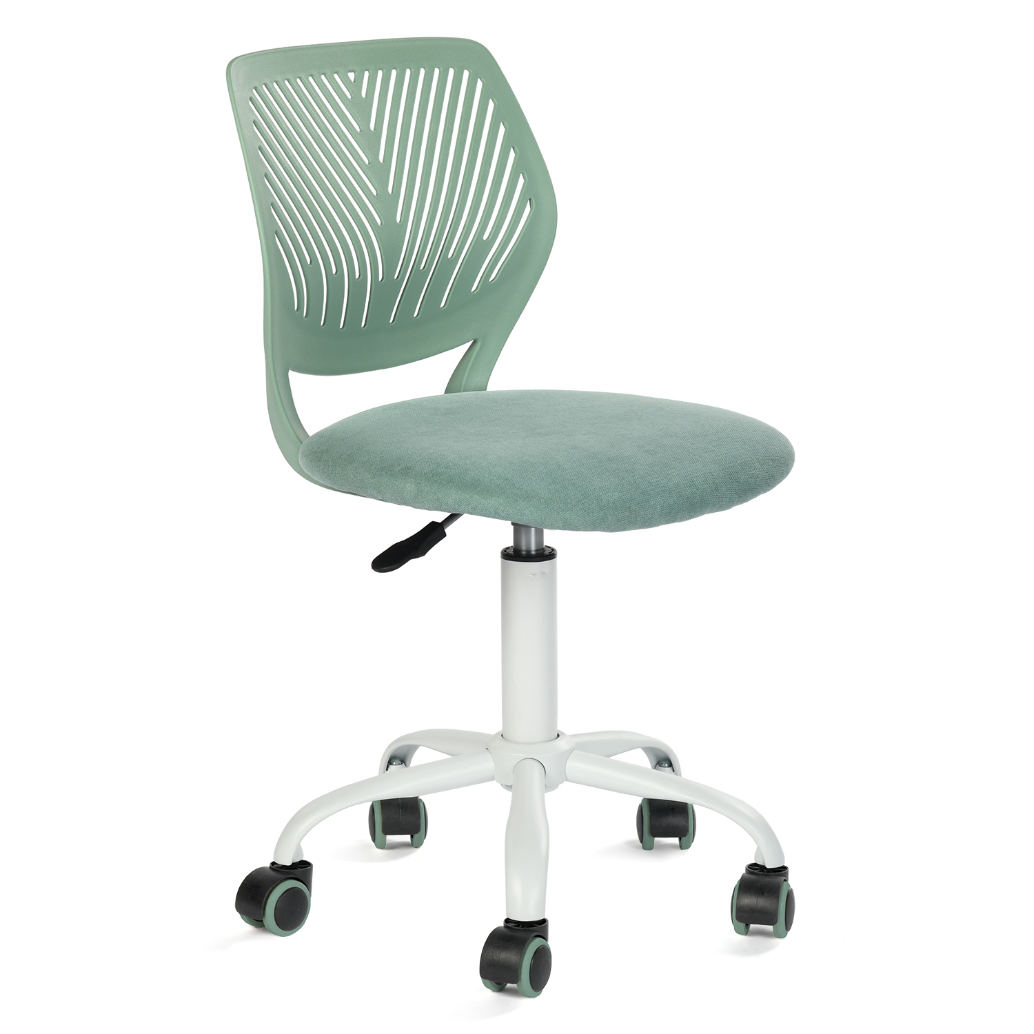 Homy Casa – Chaise fonctionnelle ajustable avec dossier ergonomique, roulettes souples, turquoise