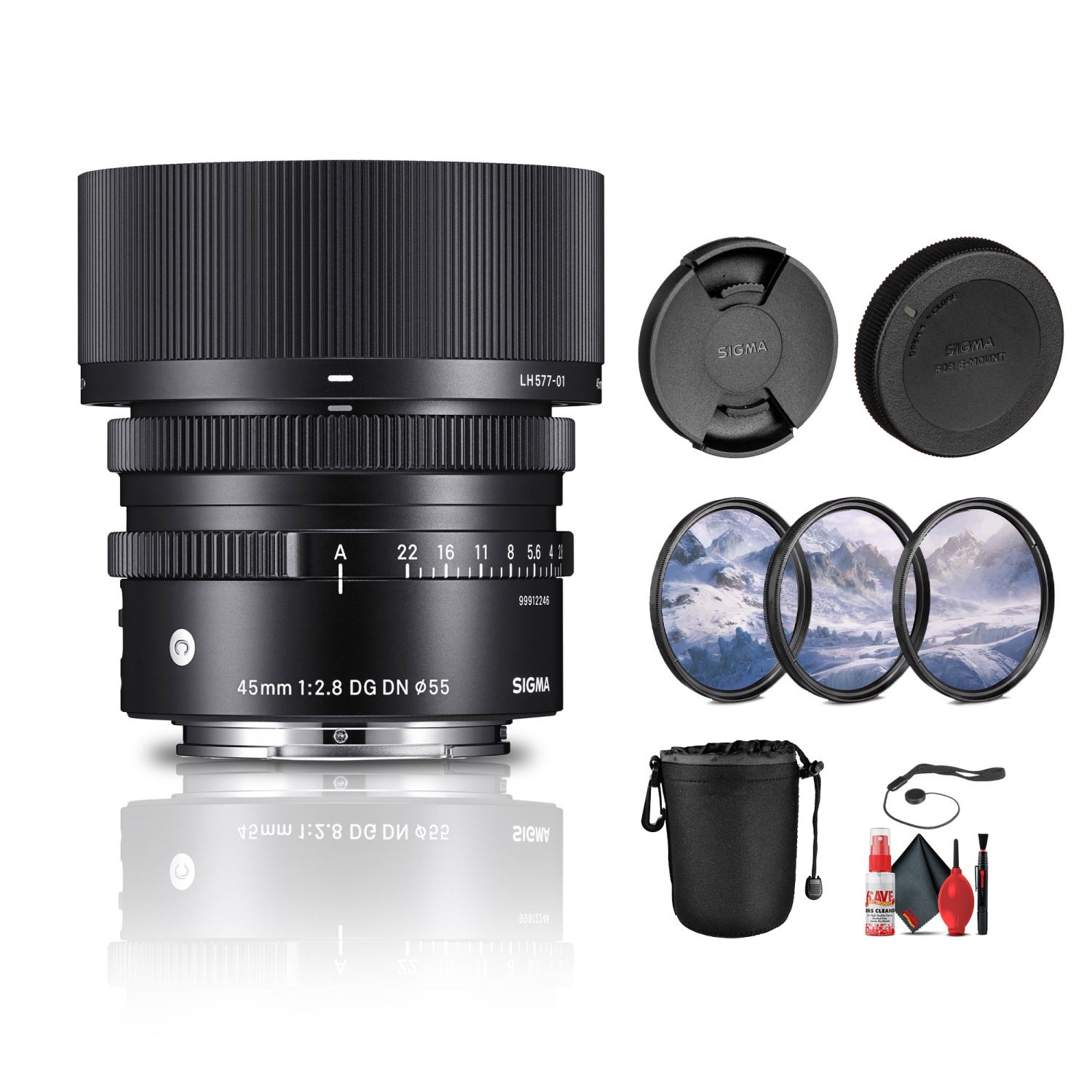Sigma 45mm f/2.8 DG DN Contemporary Lens for Sony E Bundle