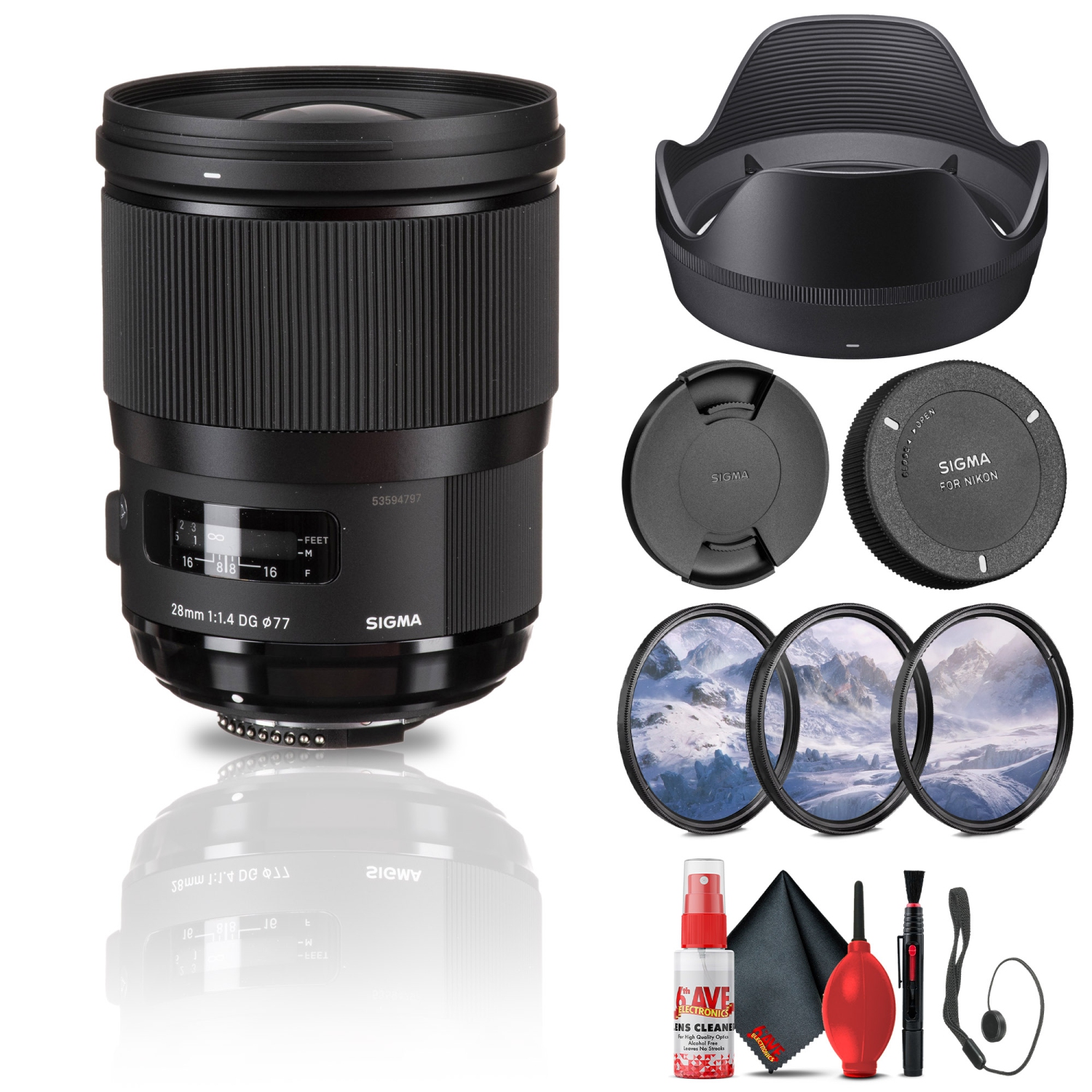 Sigma 30mm f/1.4 DC HSM Art Lens for Nikon Bundle