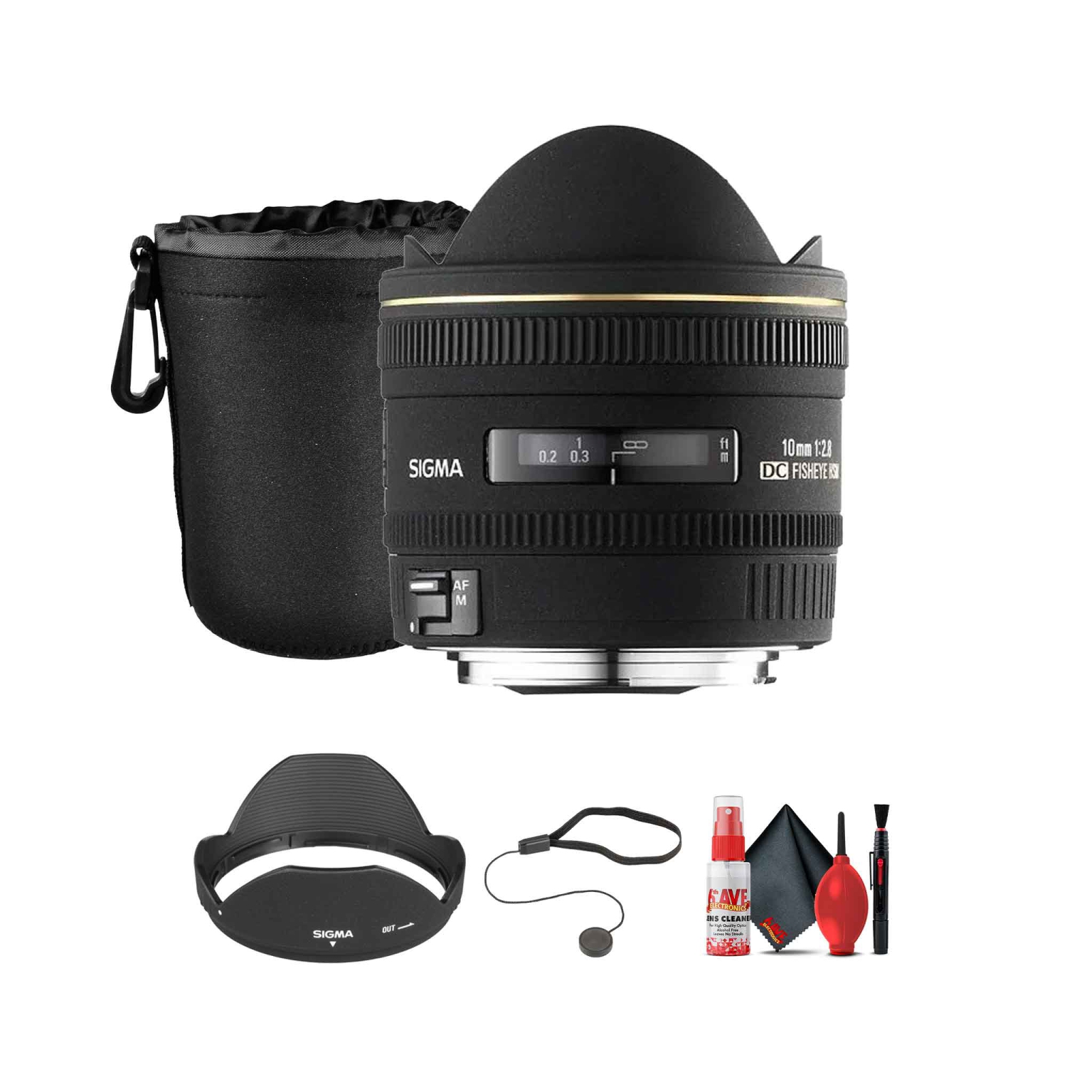 Sigma 10mm f/2.8 EX DC HSM Fisheye Lens for Sigma Digital Camera Bundle