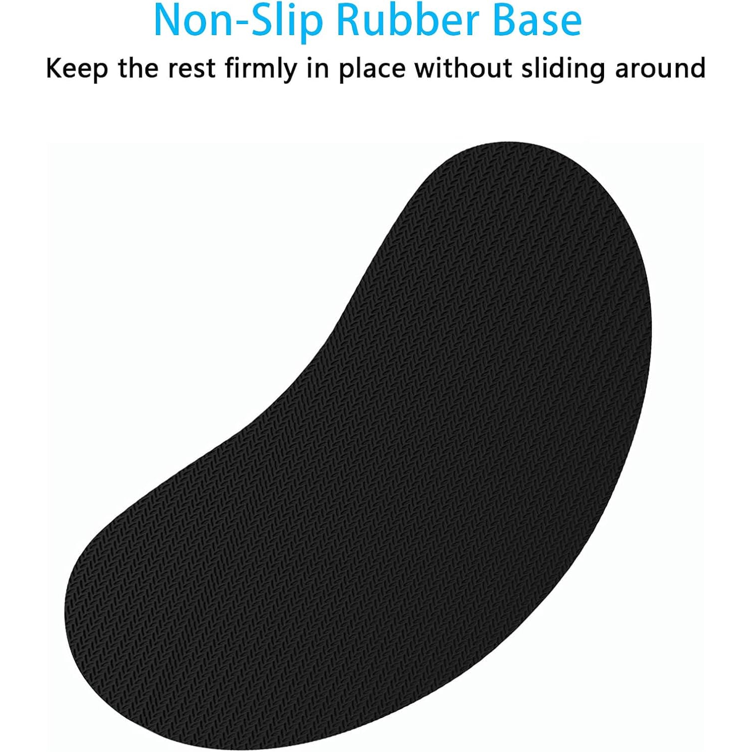 Repose-poignet de souris, repose-poignet ergonomique en mousse à mémoire, coussin de repose-mains en cuir pour le jeu, le bureau, le portable, bleu