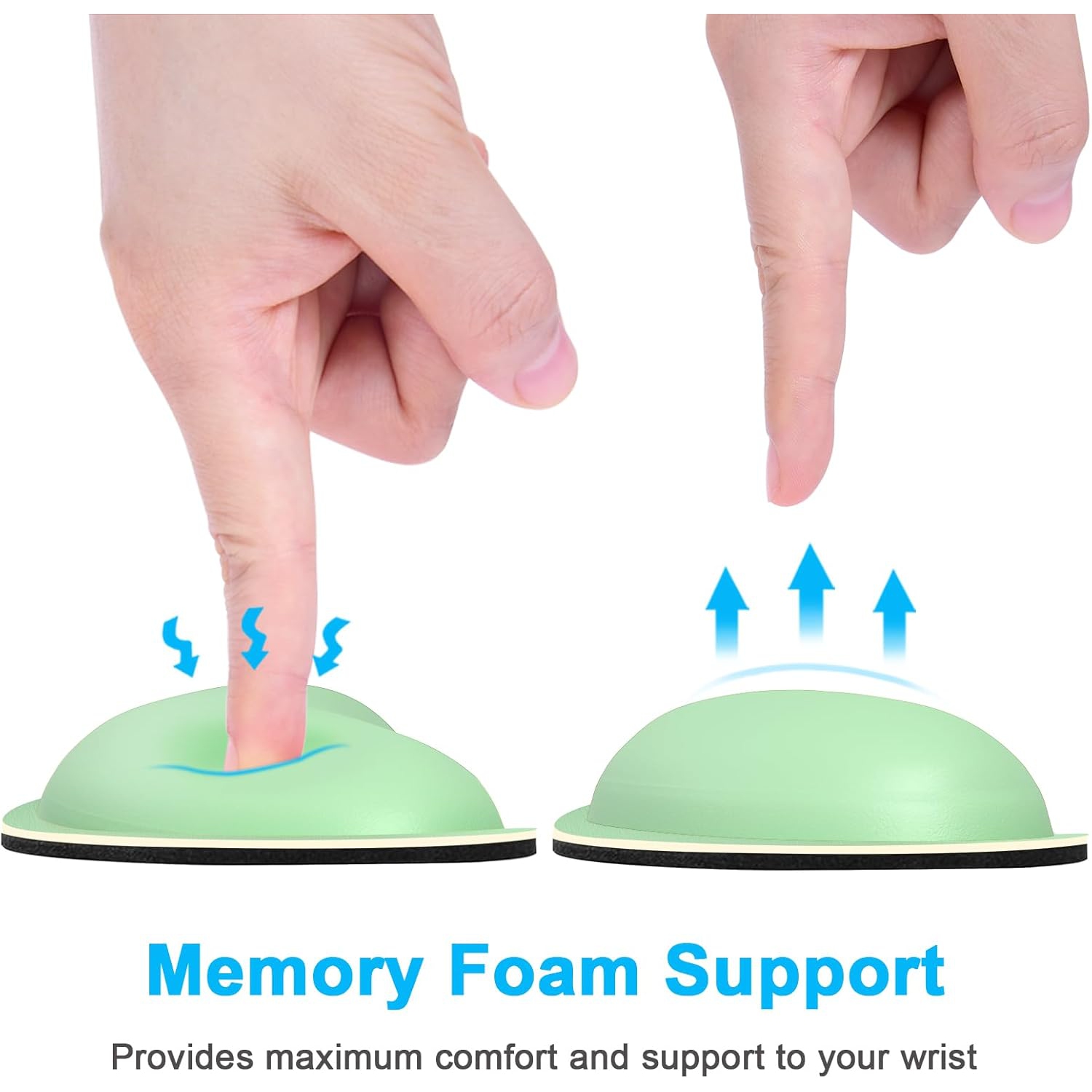 Repose-poignet de souris, repose-poignets ergonomique en mousse à mémoire, coussin de repose-mains en cuir pour le jeu, le bureau, l'ordinateur