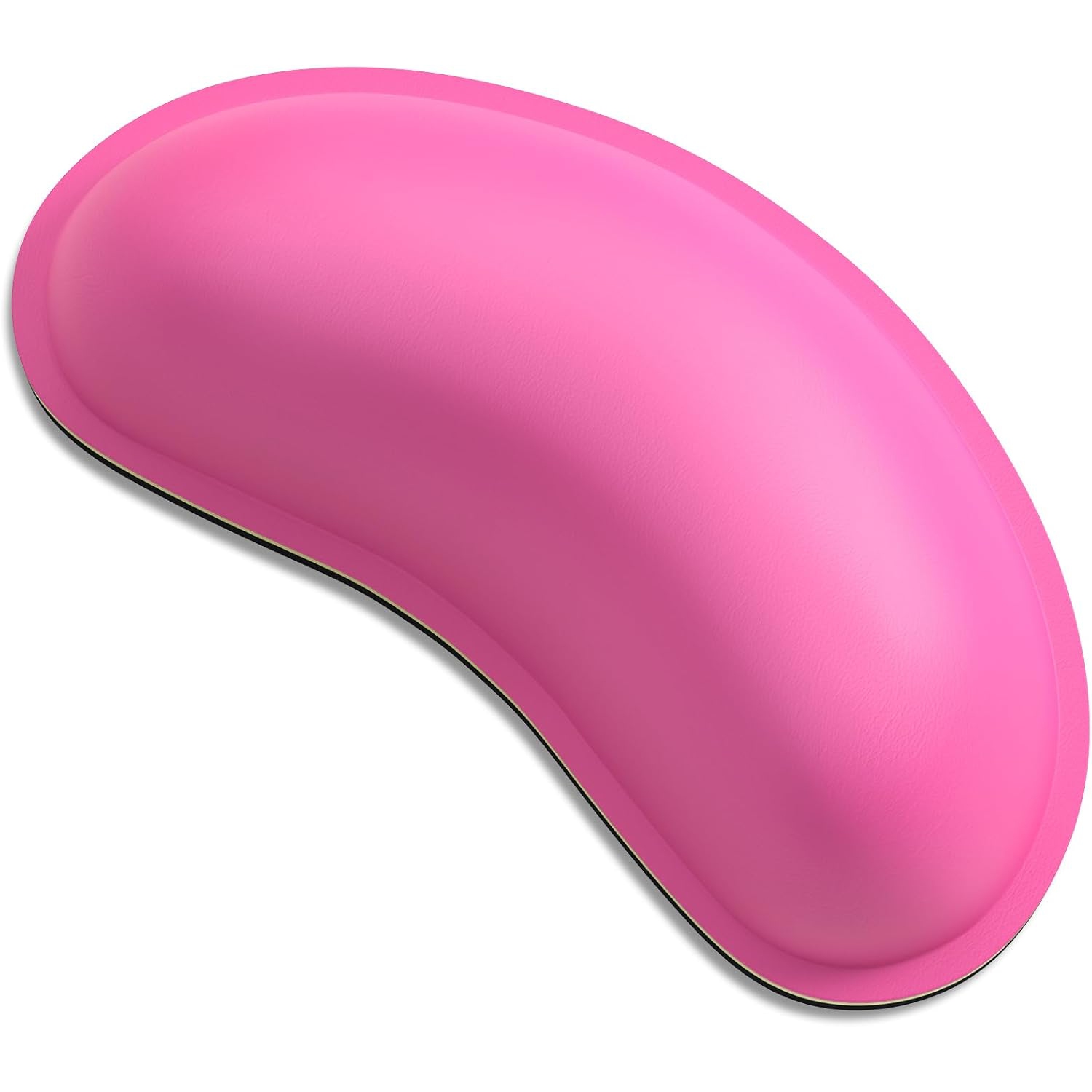 Mouse Wrist Rest, Ergonomic Memory Foam Mouse Wrist Support, Leather Hand Rest Pad Cushion for Gaming, Office, Laptop,Hot Pink