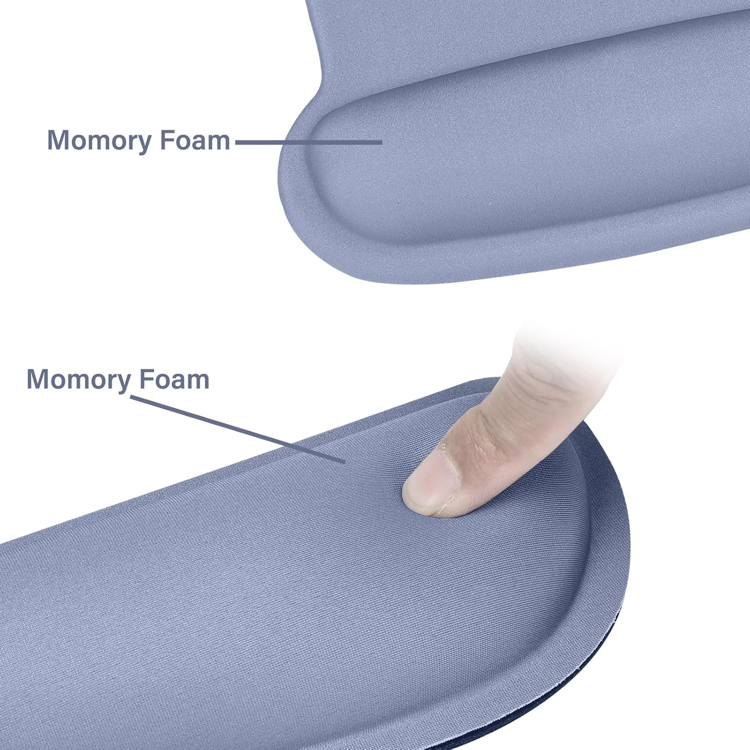 Repose-poignets pour tapis de souris et clavier, base antidérapante ergonomique pour soulager la douleur à la maison/au bureau, gris lavande