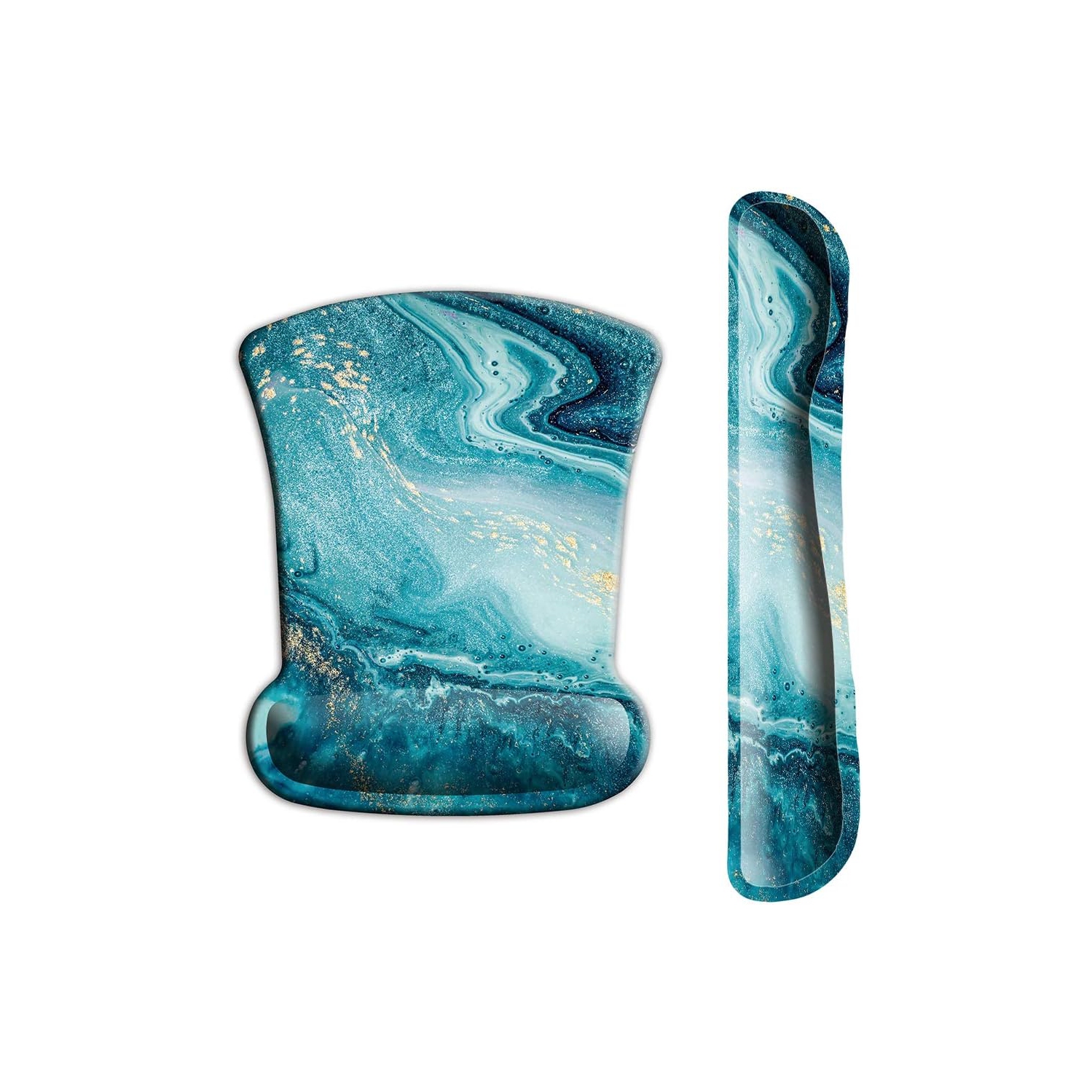 Tapis de souris avec repose-poignet Clavier et repose-poignet Tapis de souris ergonomique, mousse à mémoire antidérapante soulageant la douleur pour