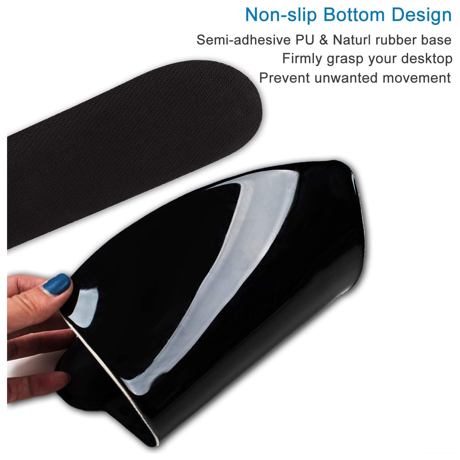 Tapis de souris avec repose-poignet Clavier et repose-poignet Tapis de souris ergonomique, mousse à mémoire antidérapante soulageant la douleur pour