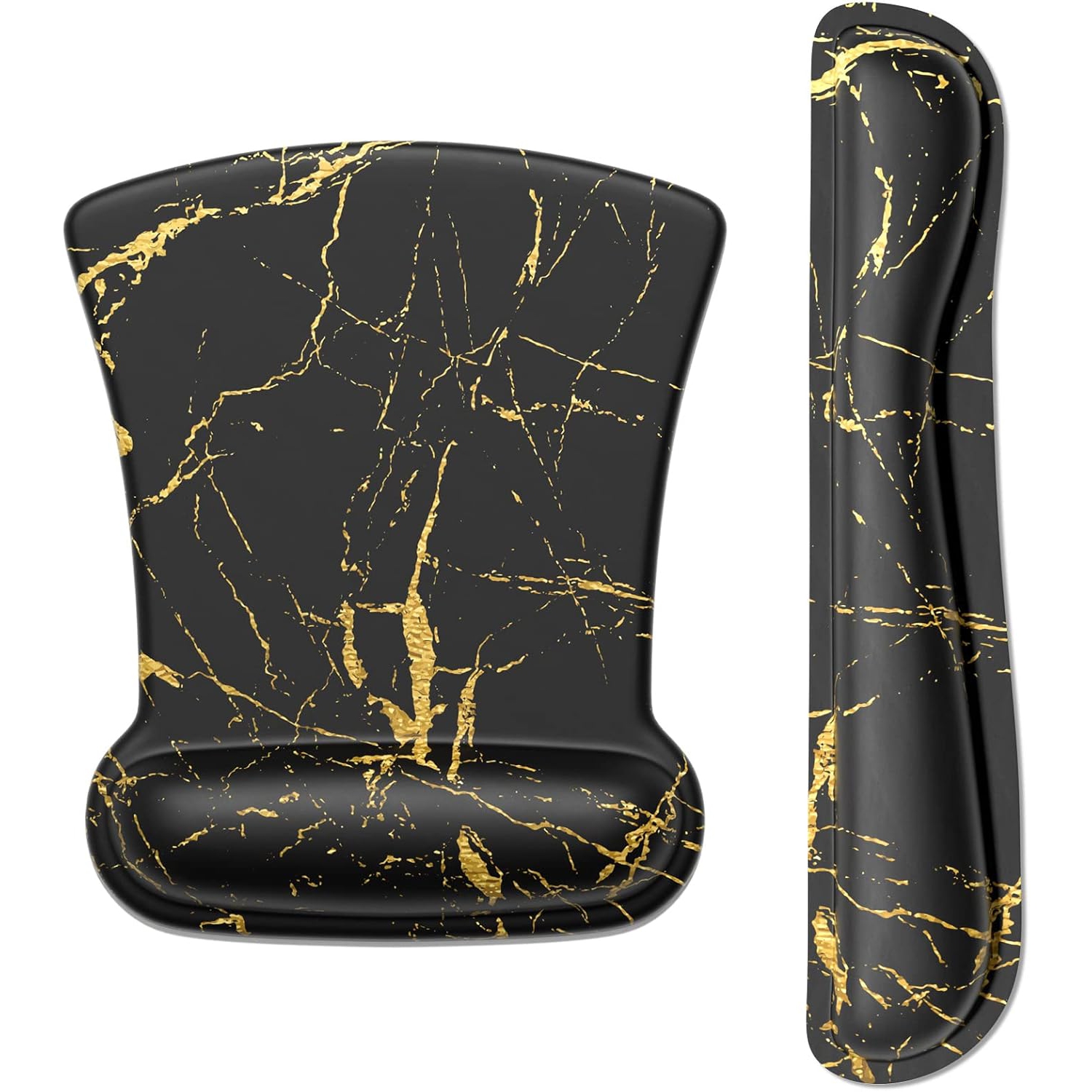 Tapis de souris avec repose-poignet Clavier et repose-poignet Tapis de souris ergonomique, mousse à mémoire antidérapante soulageant la douleur pour