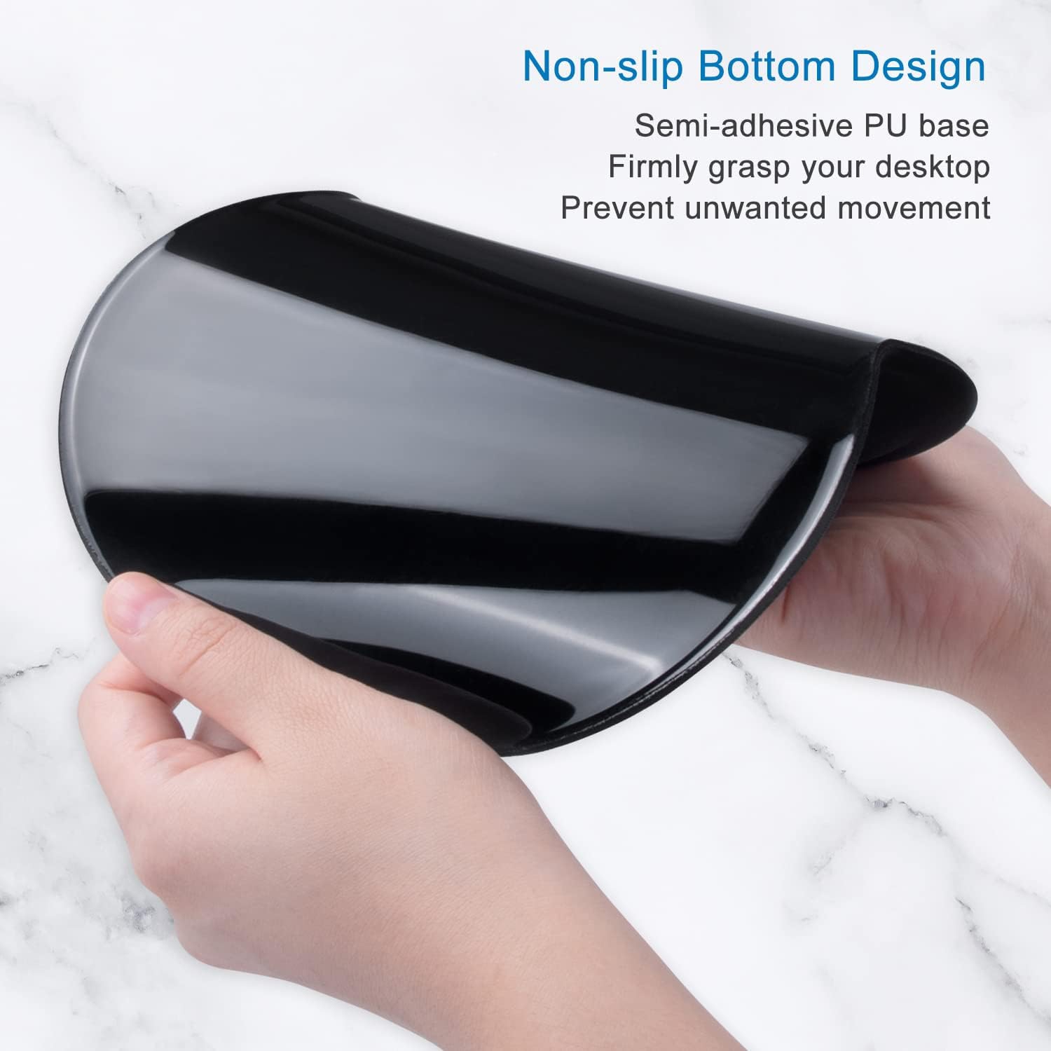 Tapis de souris ergonomique avec repose-poignets en gel, surface lisse, base antidérapante en polyuréthane, fournitures de bureau, soulagement de la