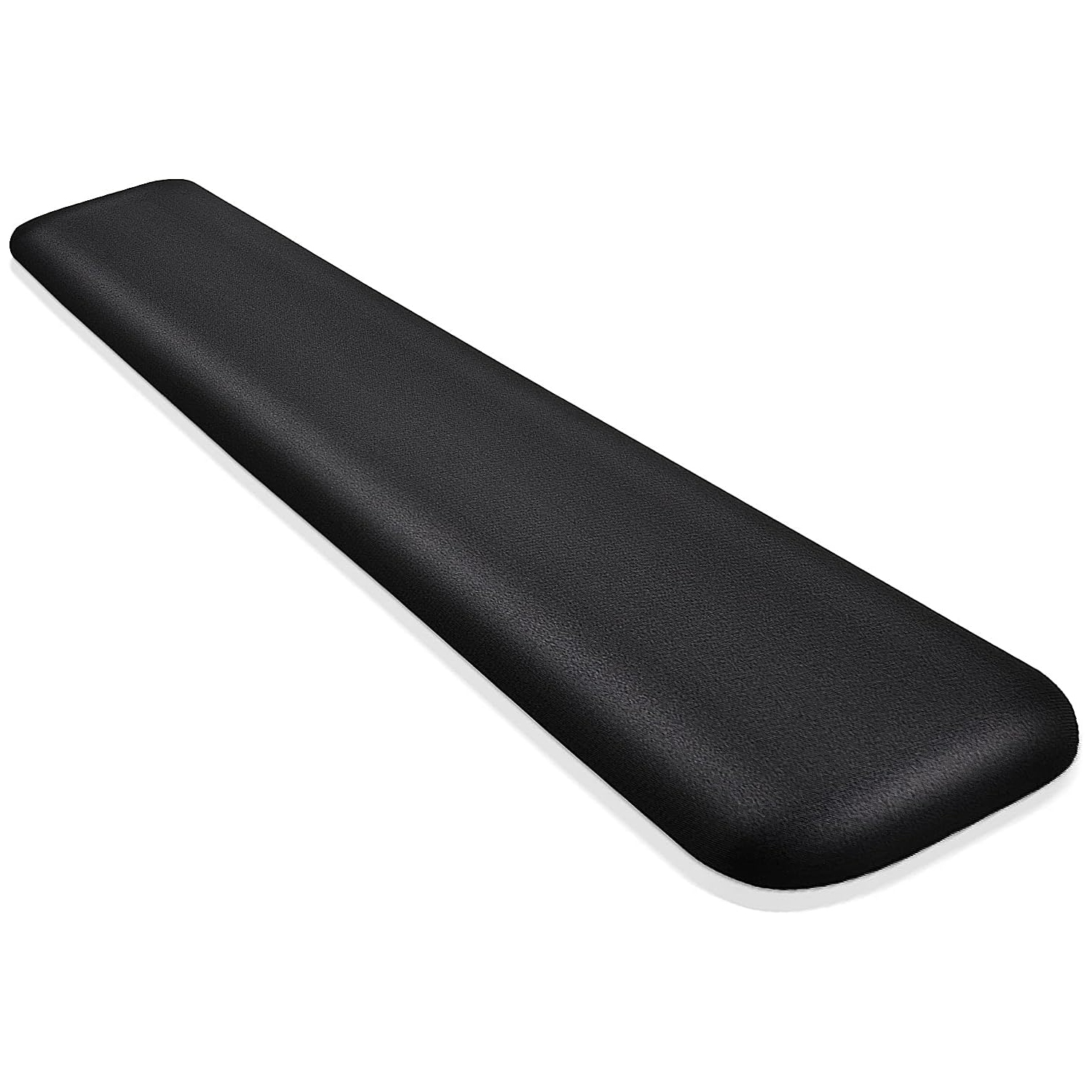 Mouse Wrist Rest, Memory Foam Soft Fabric Mouse Wrist Rest Pad Support Cushion with Anti-Skid Rubber Base, Black-keyboard Pad