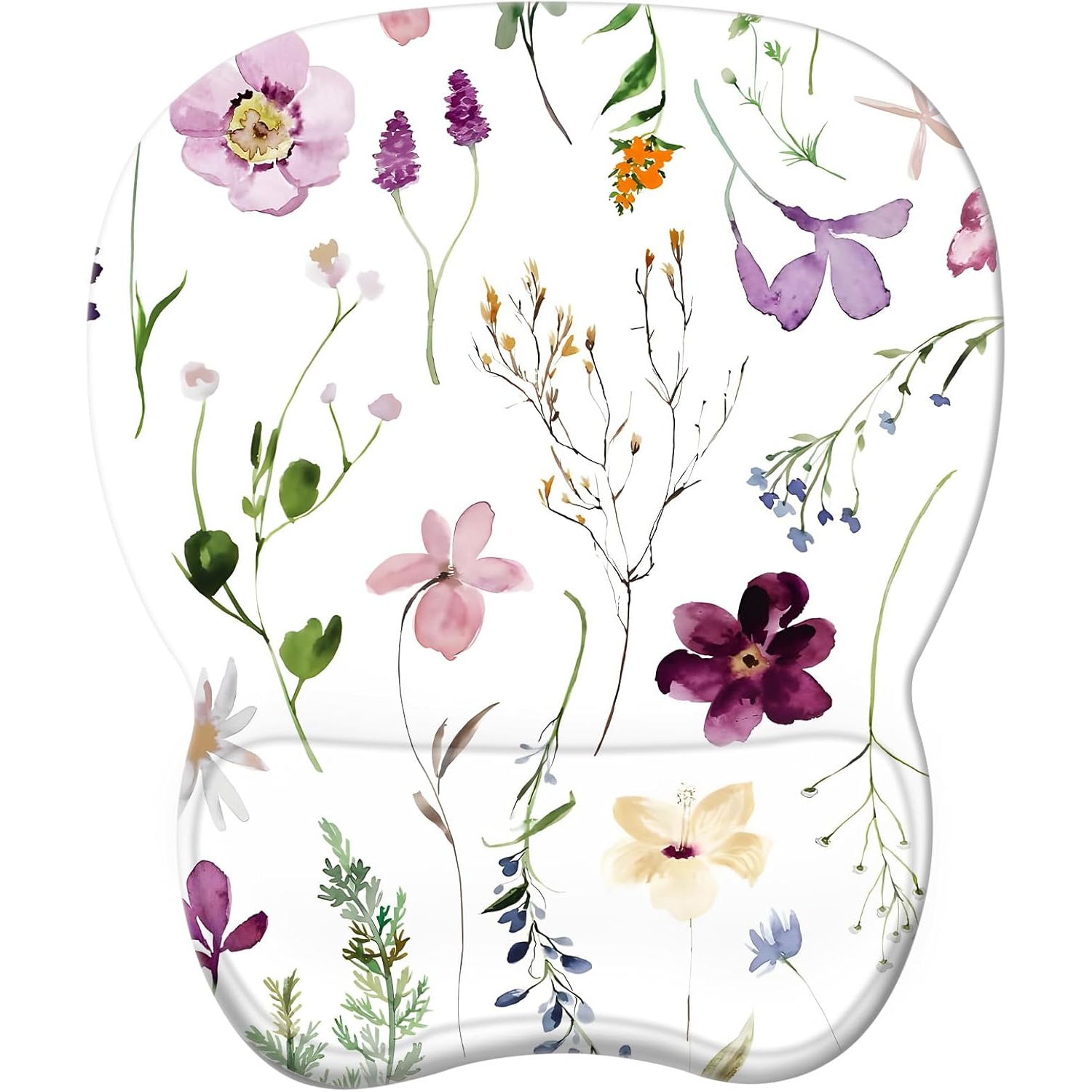 Tapis de souris ergonomique avec repose-poignets, tapis de souris avec repose-poignets en mousse à mémoire et base antidérapante pour le café, la