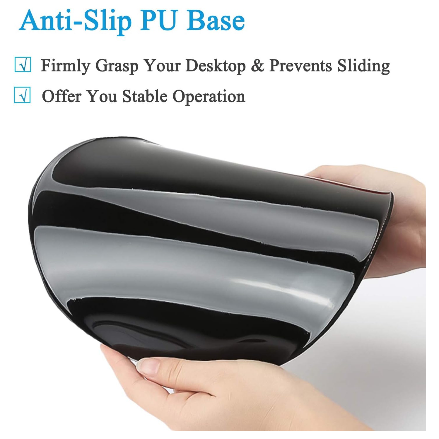 Mouse Pad Ergonomic Mouse Pad with Wrist Support, Pain Relief Comfort Wrist Rest Pad with Non-Slip PU Base for Gaming, Office,Flower Blooming