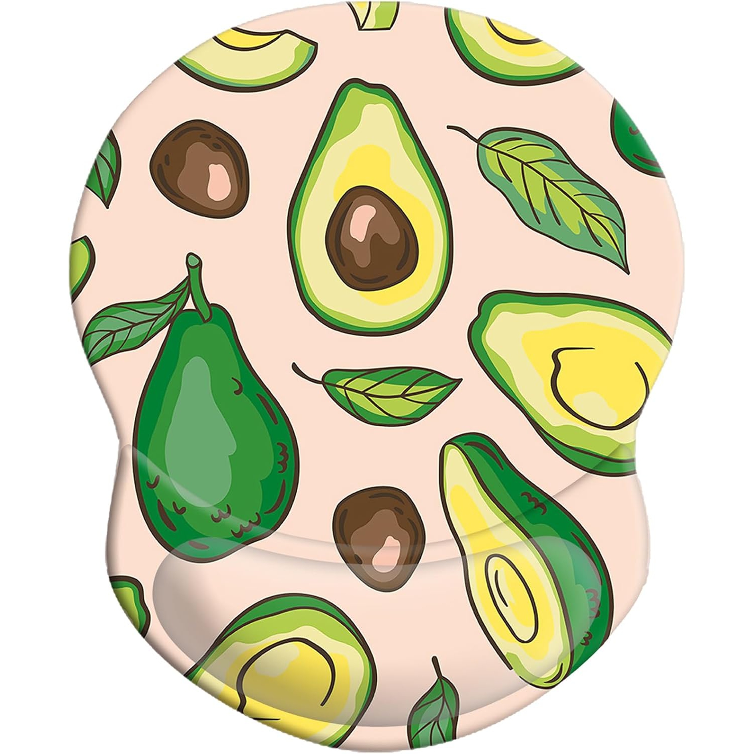 Mouse Pad Ergonomic Mouse Pad with Wrist Support, Pain Relief Comfort Wrist Rest Pad with Non-Slip PU Base for Gaming, Office,Avocado