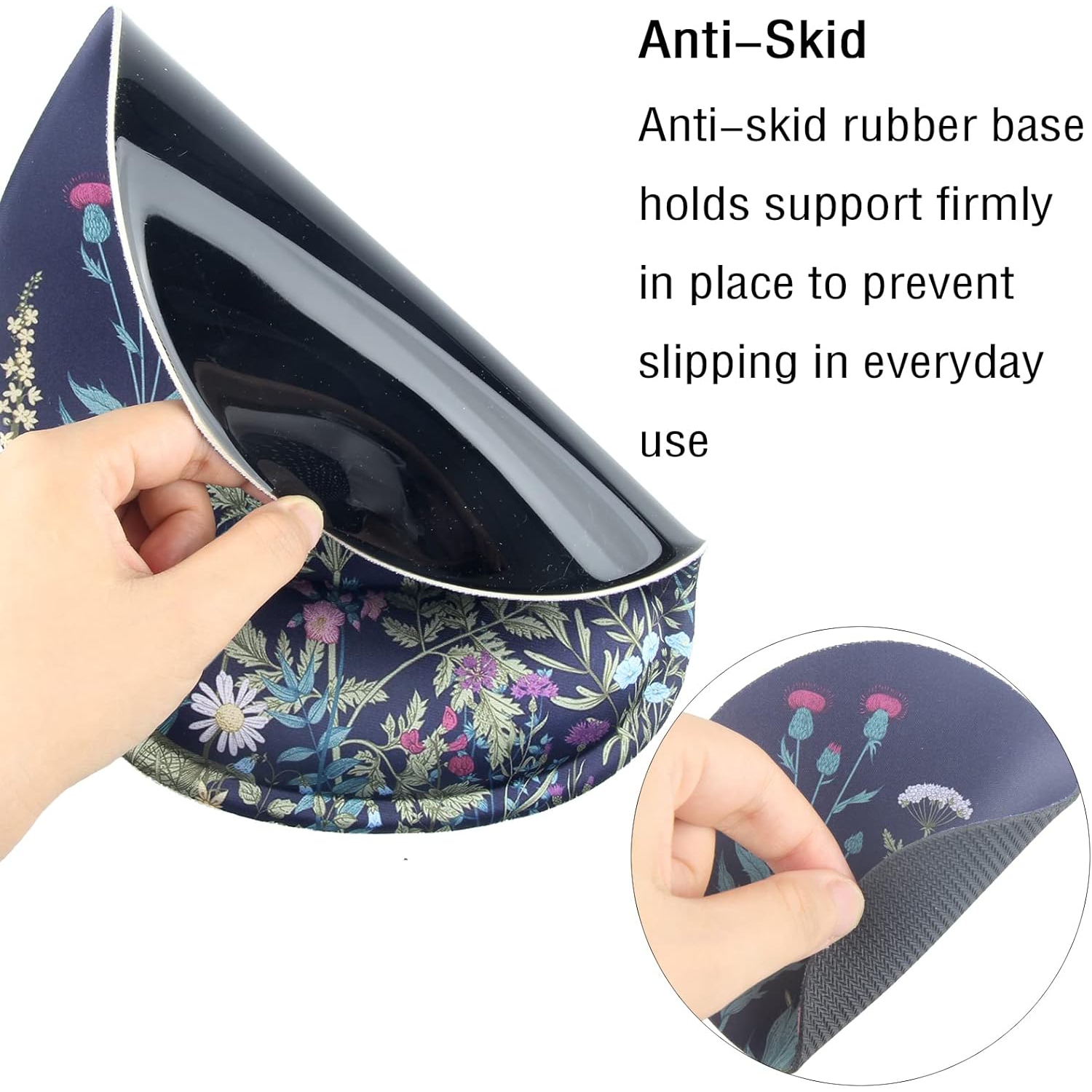 Tapis de souris en cuir Support au poignet Mousse à mémoire ergonomique, Repose-tapis de souris antidérapant pour le bureau, Jeux vidéo, Ordinateur,