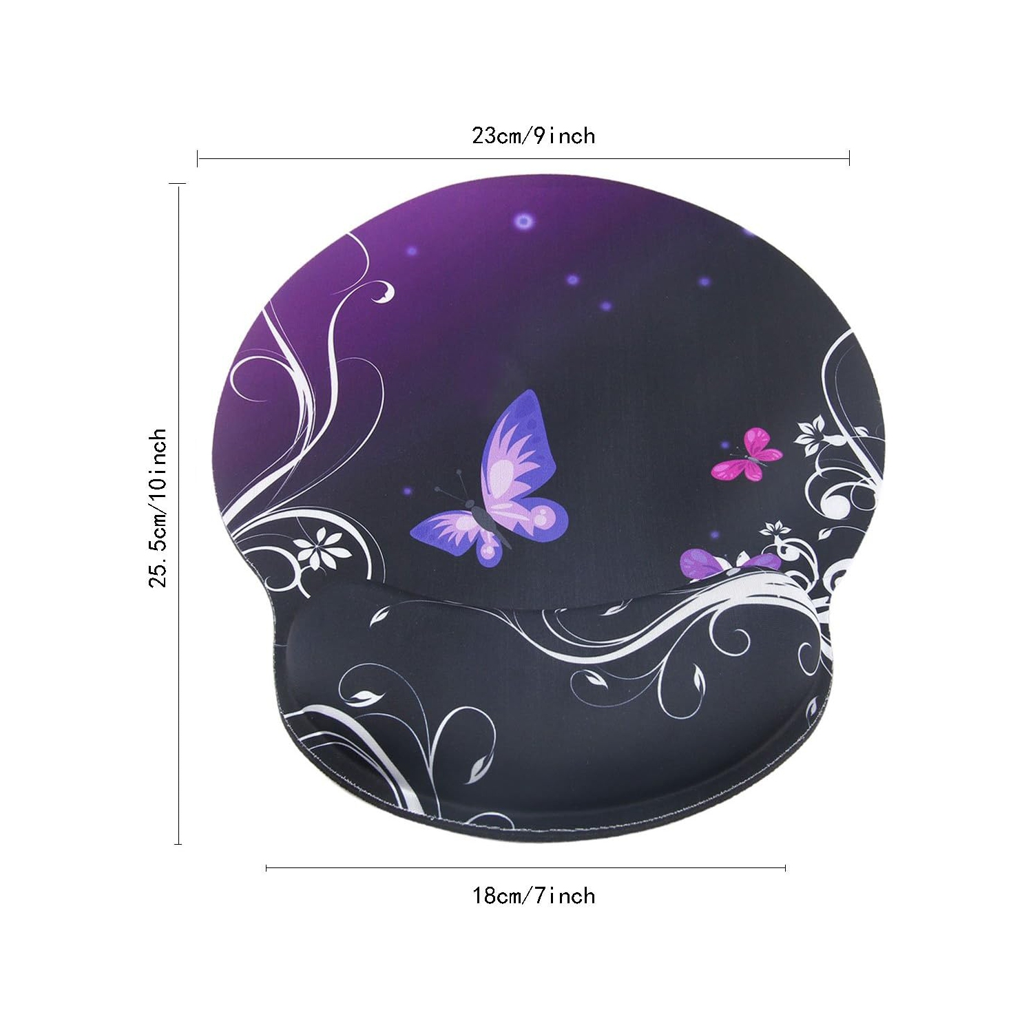 Tapis de souris en cuir Soutien au poignet Mousse à mémoire ergonomique, Repose-tapis de souris antidérapant pour le bureau, Jeux vidéo, Ordinateur,