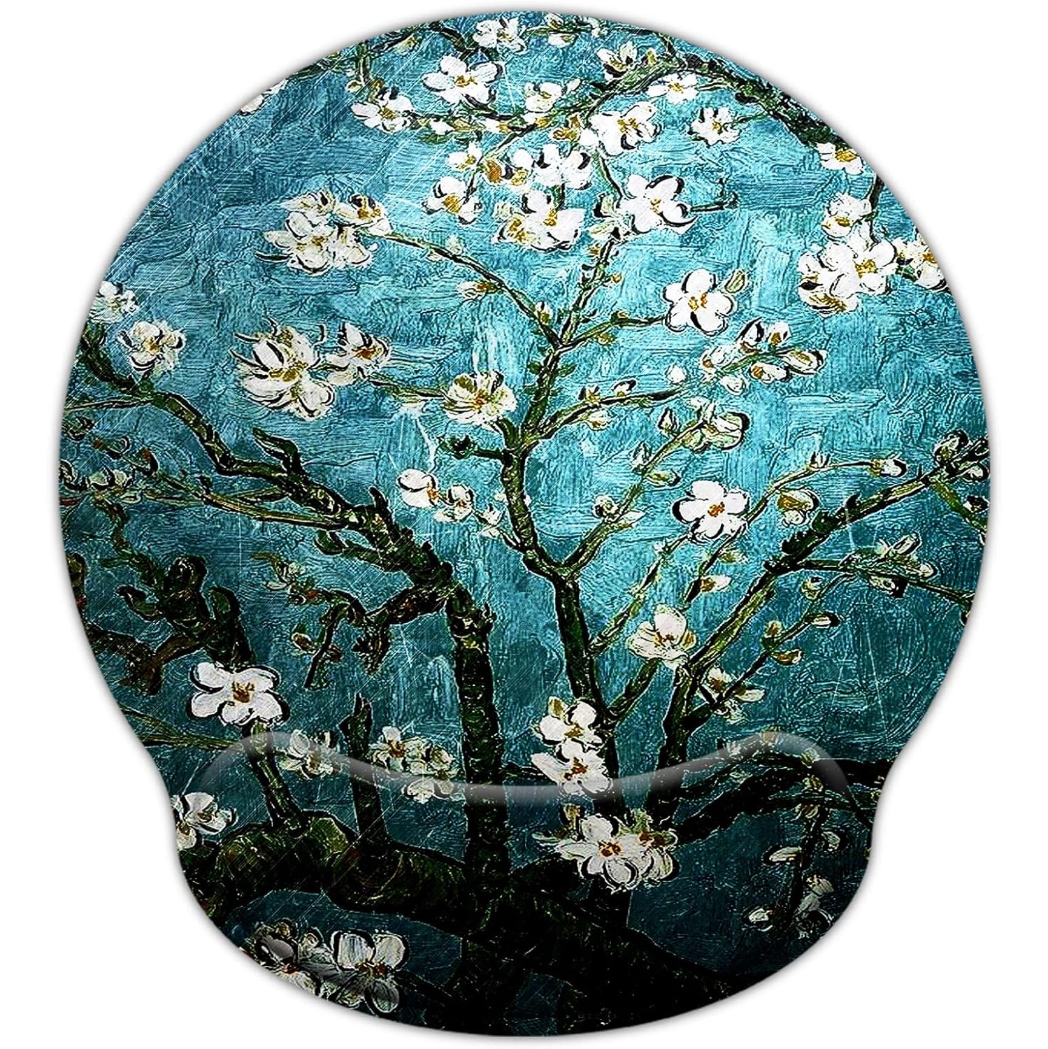 Tapis de souris en cuir Soutien au poignet Mousse à mémoire ergonomique, Repose-tapis de souris antidérapant pour le bureau, Jeux vidéo, Ordinateur,