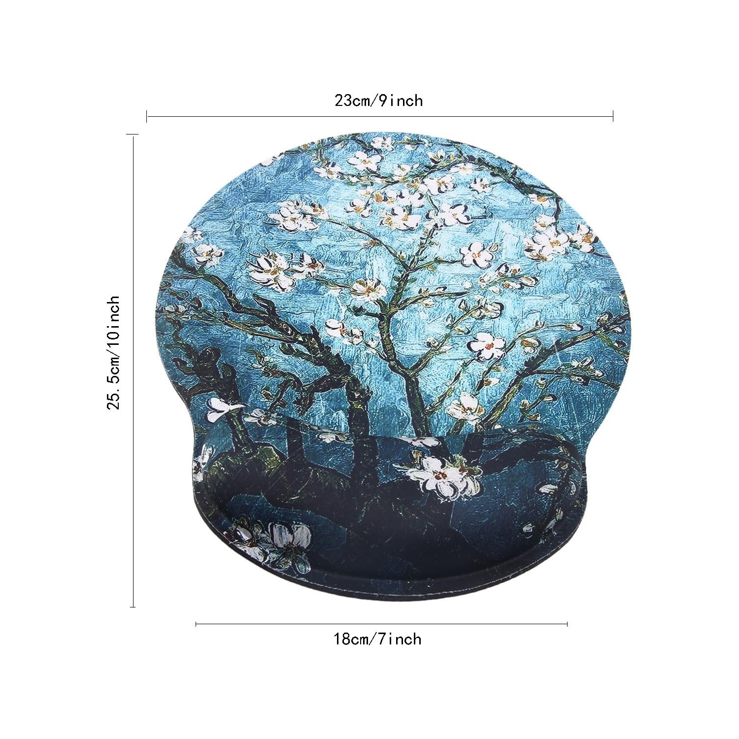 Tapis de souris en cuir Soutien au poignet Mousse à mémoire ergonomique, Repose-tapis de souris antidérapant pour le bureau, Jeux vidéo, Ordinateur,