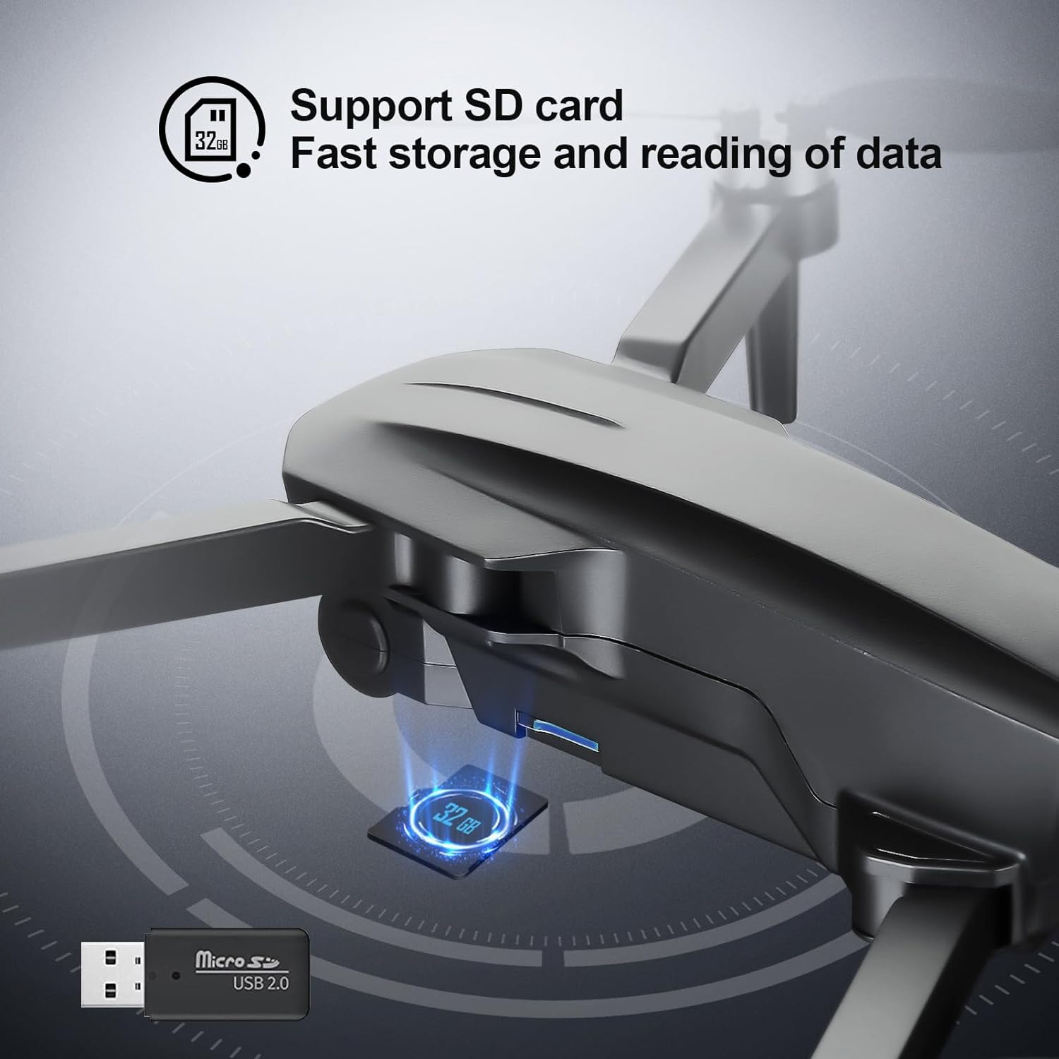 Drone avec caméra 4K 5G Wi-Fi Quadricoptère pliable avec moteur sans balais Mode tête 3800&nbsp;pi avec pilotage en immersion 40 minutes de temps de