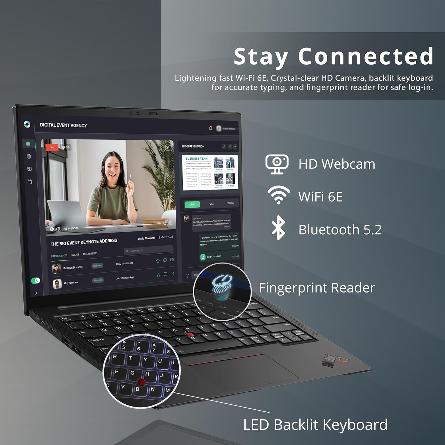 Lenovo ThinkPad X1 Carbon Laptop, Intel i7-1260P, 14" WUXGA IPS Display, 16GB RAM, 2.28TB Storage, Backlit Keyboard, Wi-Fi 6E, Win 11 Pro, Black