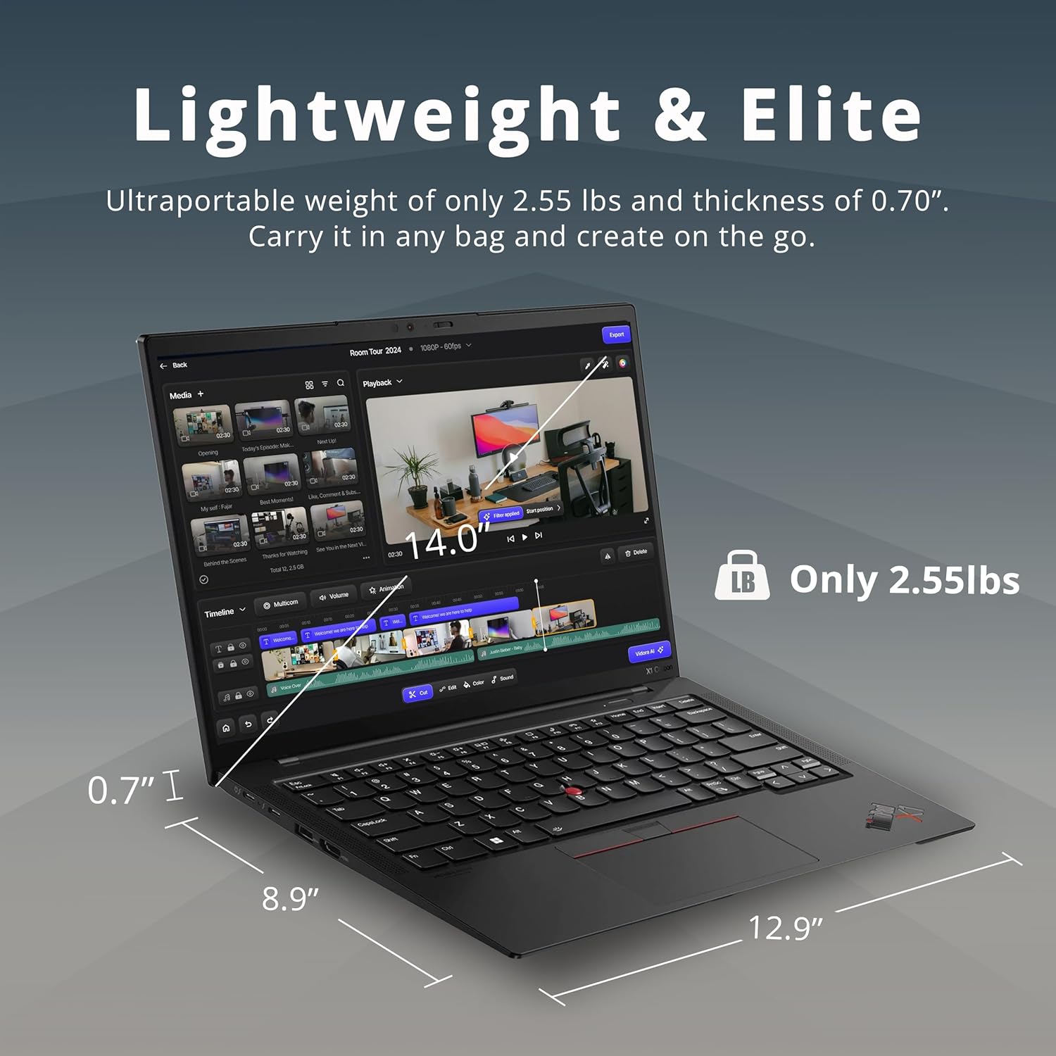 Lenovo ThinkPad X1 Carbon Laptop, Intel i7-1260P, 14" WUXGA IPS Display, 16GB RAM, 2.28TB Storage, Backlit Keyboard, Wi-Fi 6E, Win 11 Pro, Black