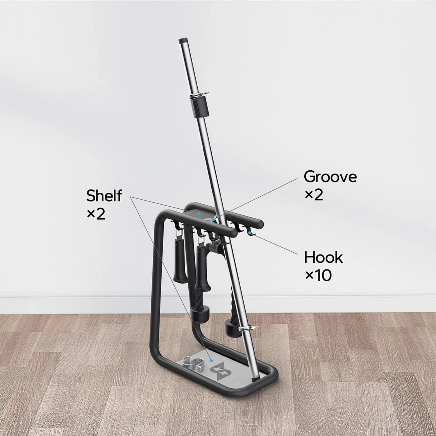 Speediance Gym Accessories Organizer, Home Gym Accessories Hanger, 10 Metal Hooks Heavy-Duty Gym Accessory Storage for Home Exercise and Fitness Gear