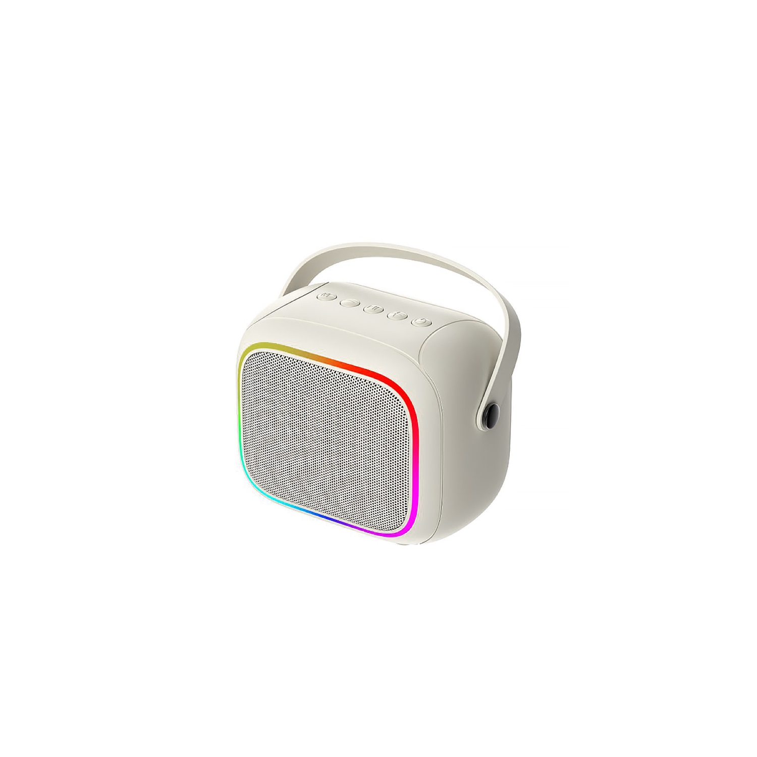 Havit SK818BT Mini Karaoke Wireless Bluetooth LED Speaker with Microphone_Beige