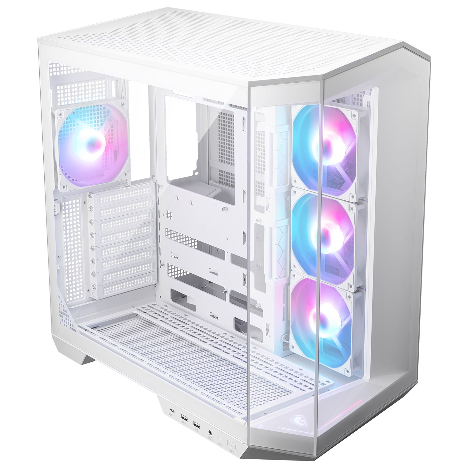 Tour d'ordinateur mi-hauteur ATX MAG Pano 100R PZ de MSI - Blanc