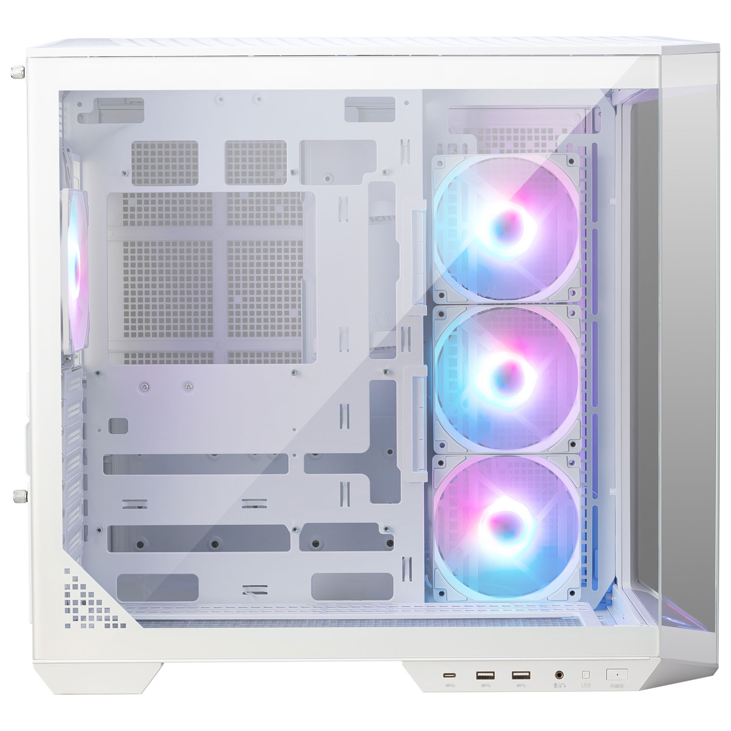 Tour d'ordinateur mi-hauteur ATX MAG Pano 100R PZ de MSI - Blanc