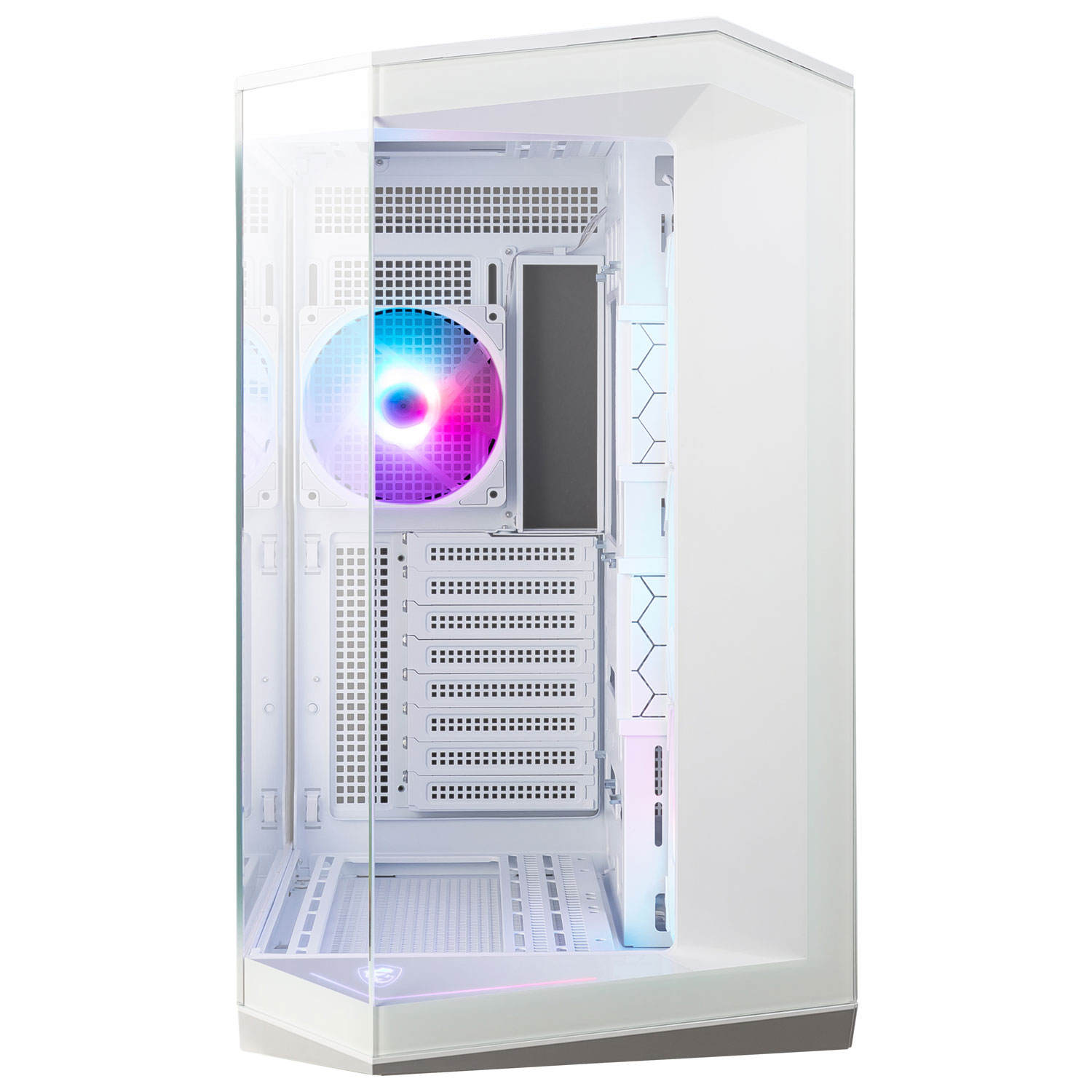 Tour d'ordinateur mi-hauteur ATX MAG Pano 100R PZ de MSI - Blanc