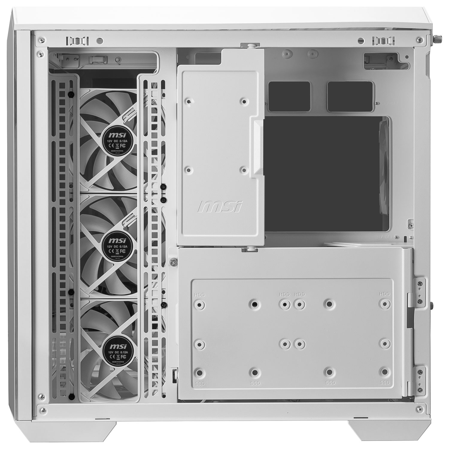 Tour d'ordinateur mi-hauteur ATX MAG Pano 100R PZ de MSI - Blanc