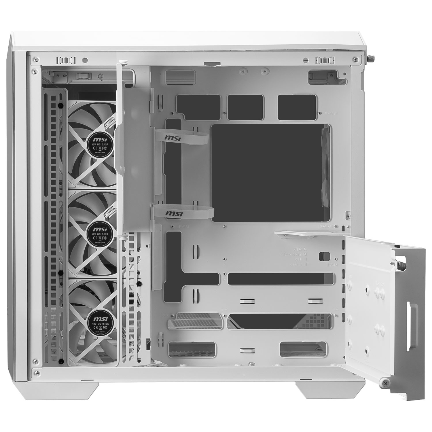 Tour d'ordinateur mi-hauteur ATX MAG Pano 100R PZ de MSI - Blanc
