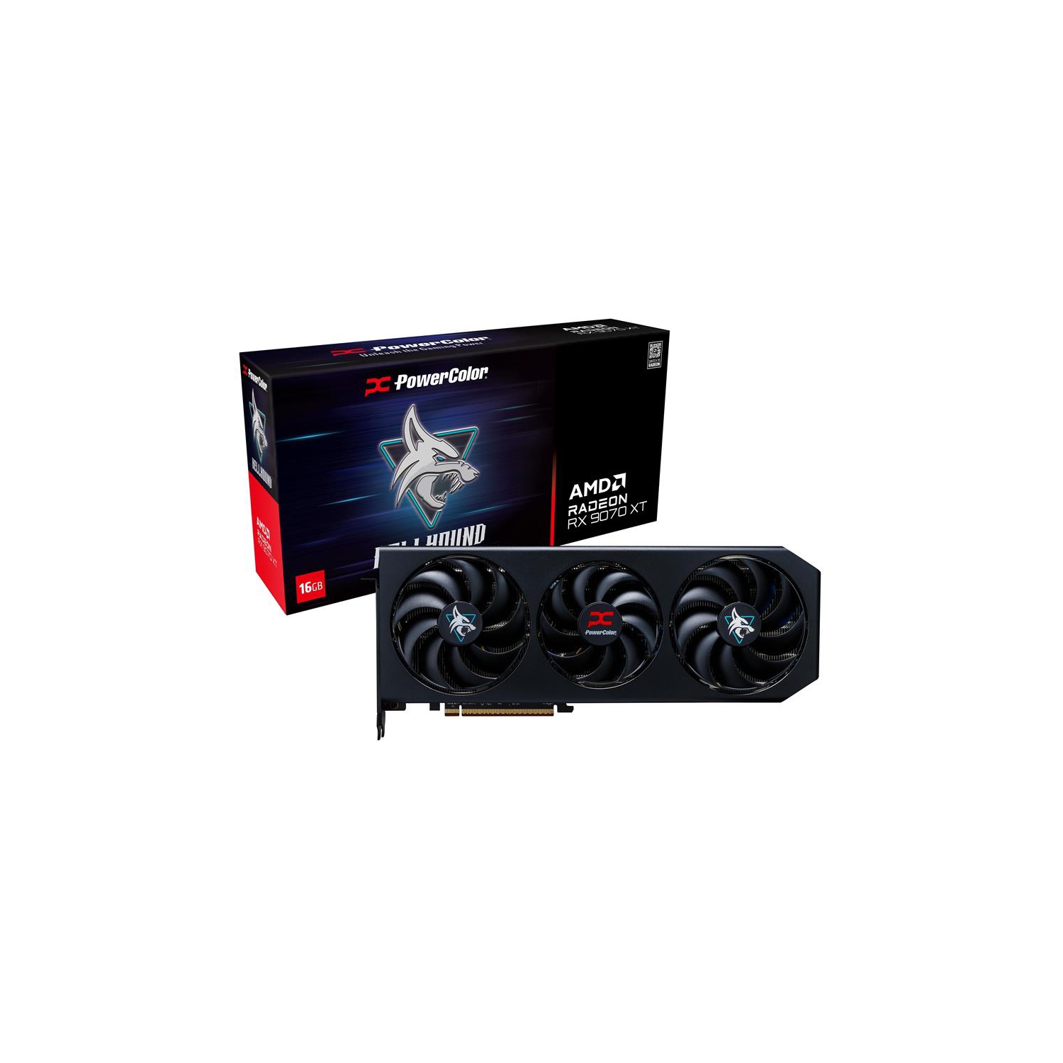 POWERCOLOR Hellhound AMD Radeon RX 9070 XT 16GB GDDR6 RX9070XT 16G-L/OC