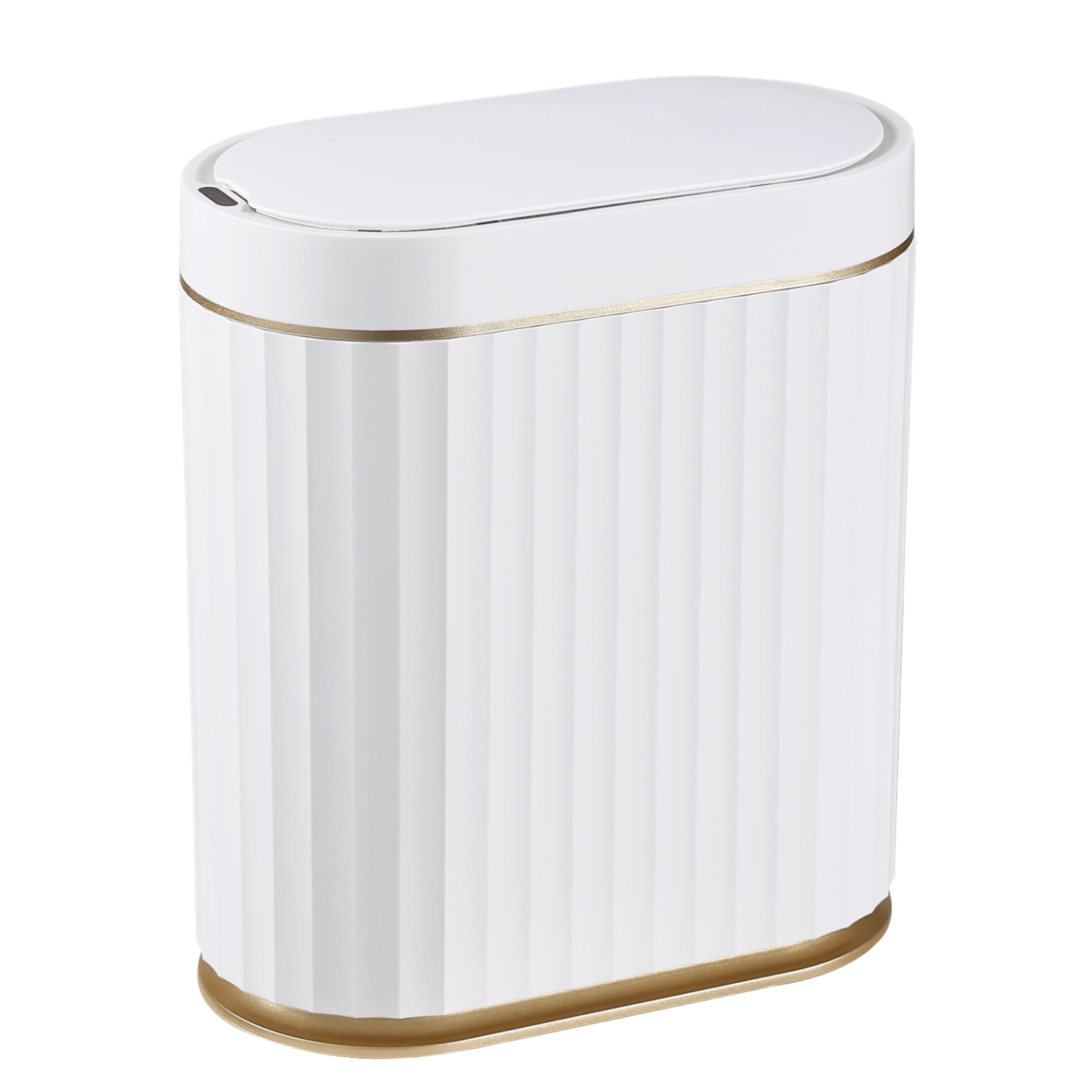 ELPHECO SvelteWave Slim Sensor Can – 2 Gallon, Waterproof, Touch-Free Trash Bin for Bathroom & Office