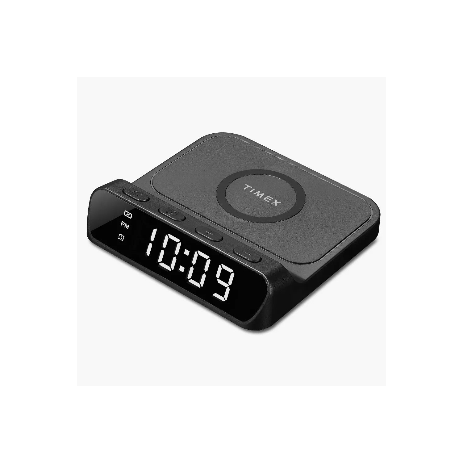 Timex – Réveille-matin avec écran LED, recharge sans fil et piles de secours, noir - 14&nbsp;B