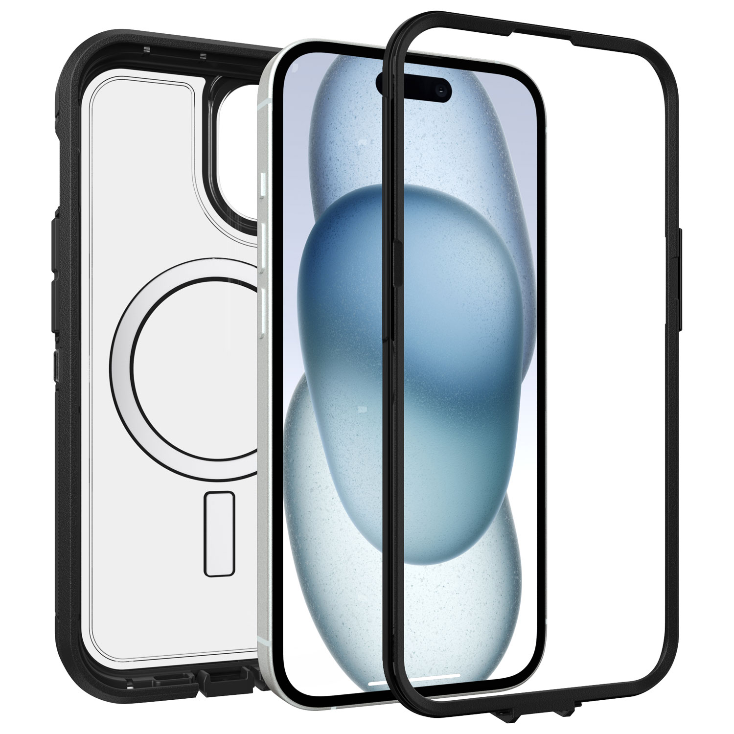 Étui rigide ajusté Defender XT d'OtterBox avec MagSafe pour iPhone 17e/16e/15/14/13 - Côté obscur