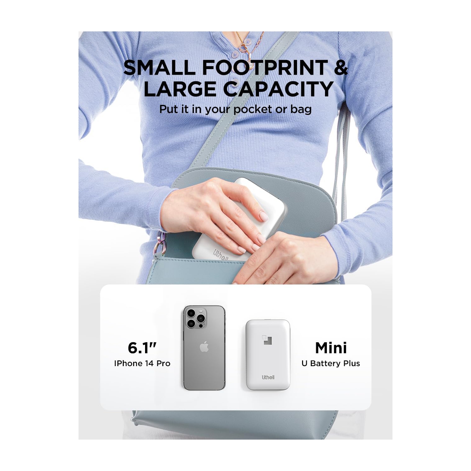 Litheli Battery Pack 20V, 2.0Ah 45W Replacement Lithium Batteries U20 Series Power Tools and Outdoor Power Equipment(SE Version)