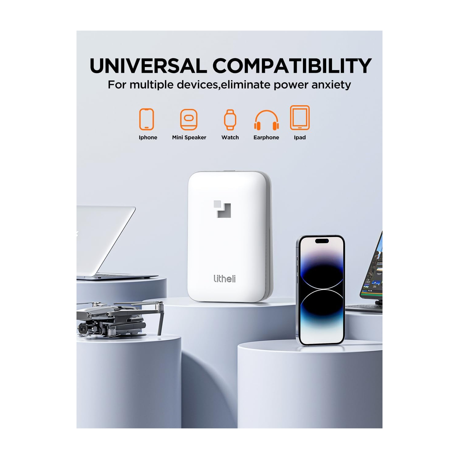 Litheli Battery Pack 20V, 2.0Ah 45W Replacement Lithium Batteries U20 Series Power Tools and Outdoor Power Equipment(SE Version)