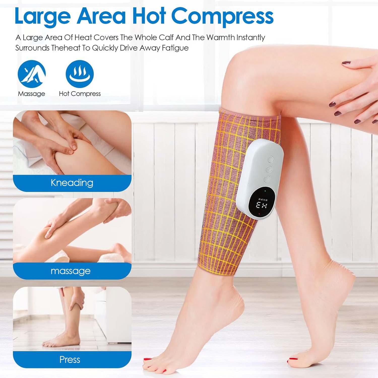 Appareil de massage électrique des mollets Appareil de massage des pieds Appareil de massage à compression d'air 3 modes de relaxation