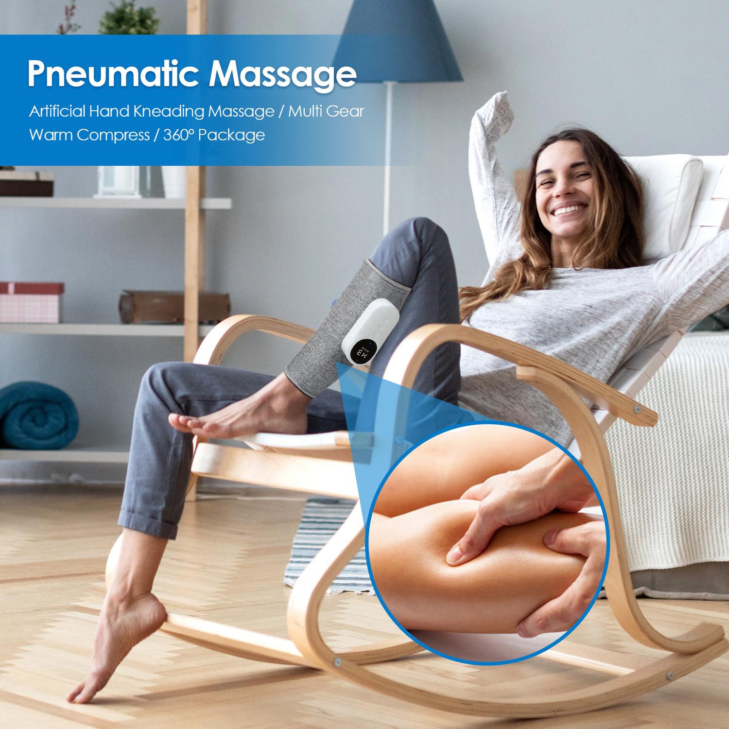 Appareil de massage électrique des mollets Appareil de massage des pieds Appareil de massage à compression d'air 3 modes de relaxation