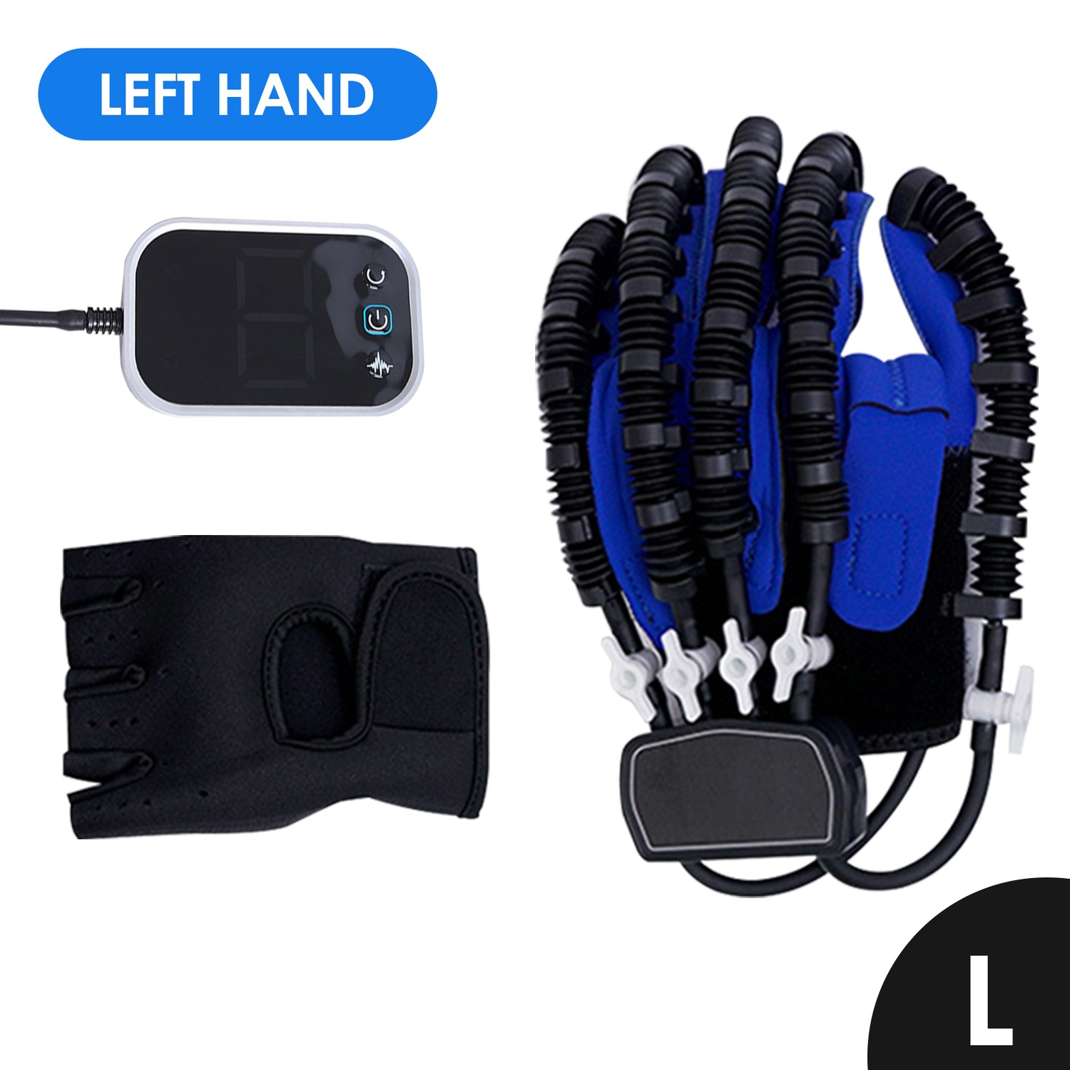 Rehabilitation Robot Glove Left Hand Rehabilitation Device for Stroke Hemiplegia Hand Function Recovery Finger Trainer（L)