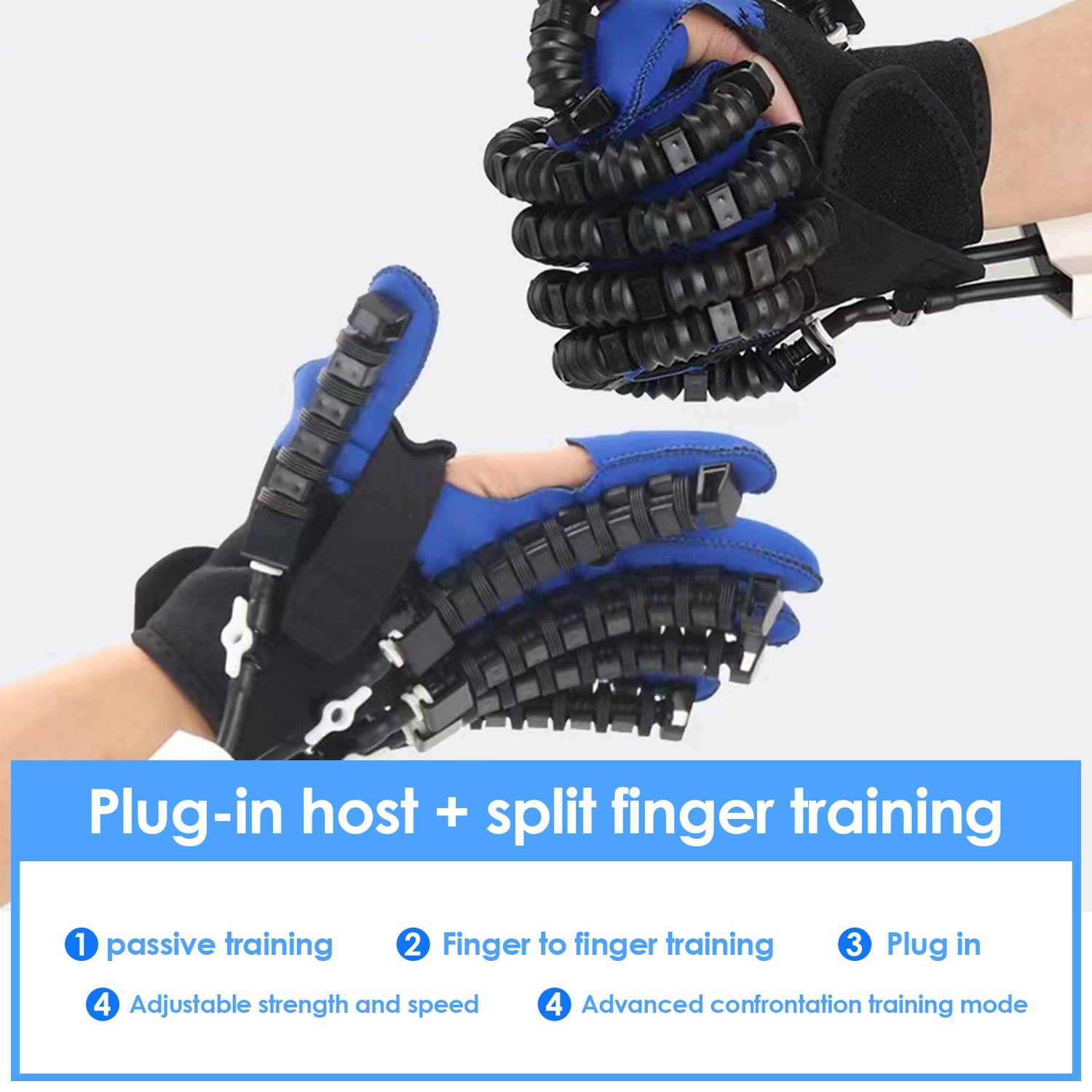 Rehabilitation Robot Glove Left Hand Rehabilitation Device for Stroke Hemiplegia Hand Function Recovery Finger Trainer(L)