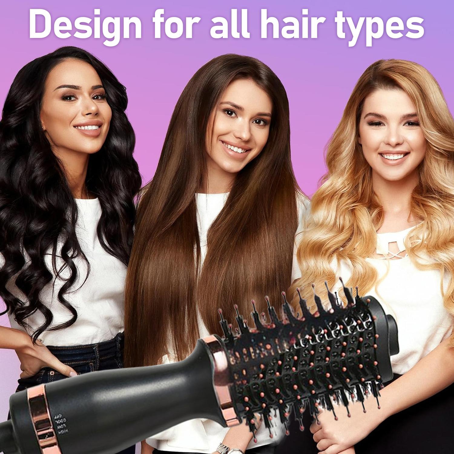Hair Dryer Brush Blow Dryer Brush,3-in-1 Hair Dryer Brush Blow Dryer,Mini Hot Air Brush for All Hair Types-Black