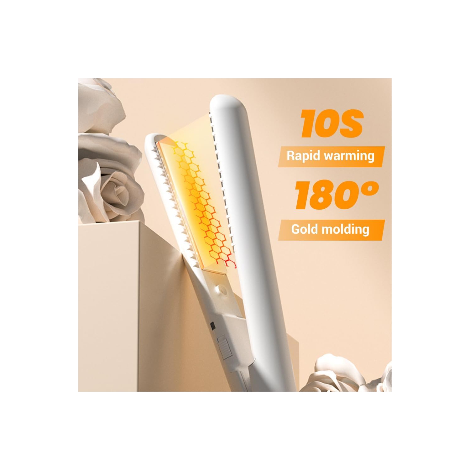 Mini fer à friser à double usage, mini fer à friser 2-en-1 et fer plat, fer plat et fer à friser portatif de voyage, mini fer à friser pour tous les