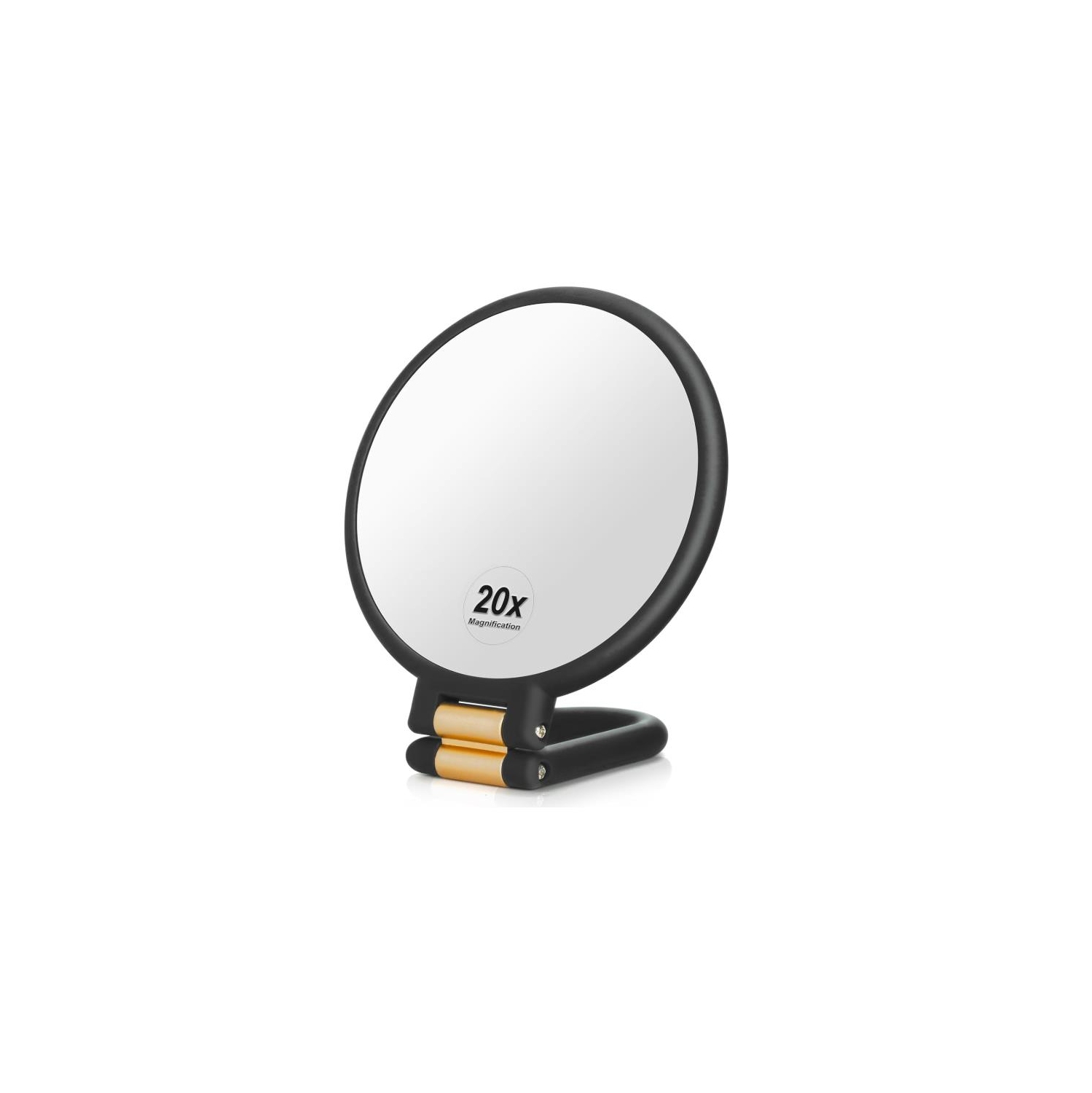 1x 20x Magnifying Travel Mirror,Makeup Mirror with Foldable Handle,Double Side Handheld Mirror with 1x 20x Magnification,Portable Travel Makeup