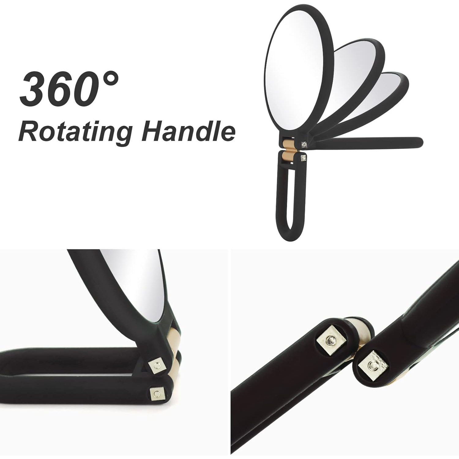 1x 20x Magnifying Travel Mirror,Makeup Mirror with Foldable Handle,Double Side Handheld Mirror with 1x 20x Magnification,Portable Travel Makeup