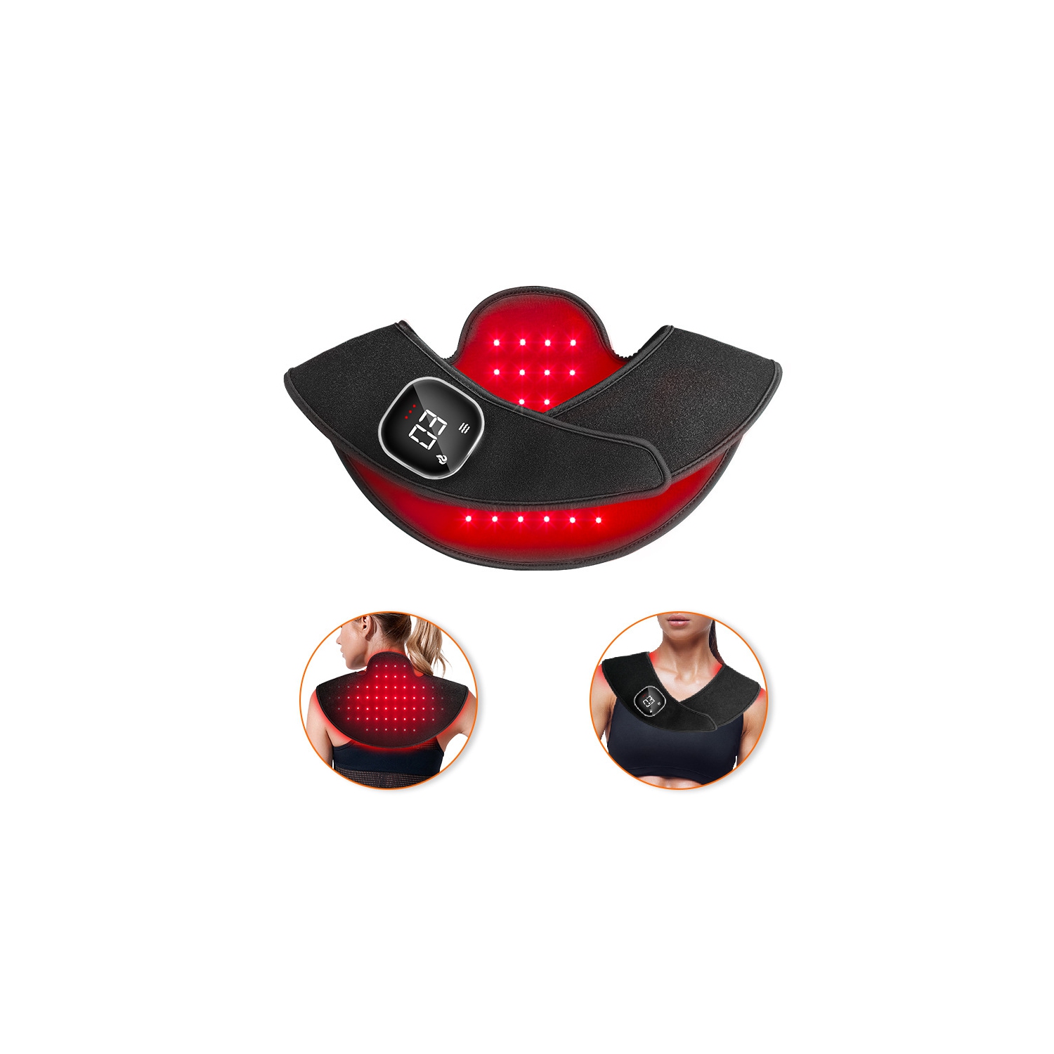 Cordless Red Light Therapy Pad for Neck Shoulder Pain Relief,Wearable Near Infrared Light Shoulder Wrap Pad,Red Light Therapy Shawl for Back Muscle