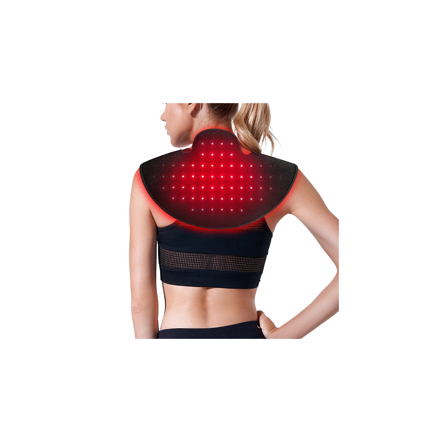 Cordless Red Light Therapy Pad for Neck Shoulder Pain Relief,Wearable Near Infrared Light Shoulder Wrap Pad,Red Light Therapy Shawl for Back Muscle