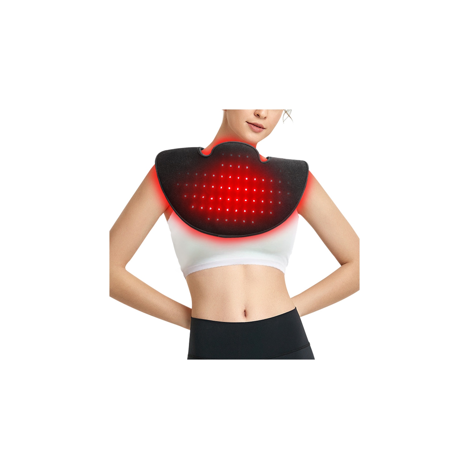 Cordless Red Light Therapy Pad for Neck Shoulder Pain Relief,Wearable Near Infrared Light Shoulder Wrap Pad,Red Light Therapy Shawl for Back Muscle